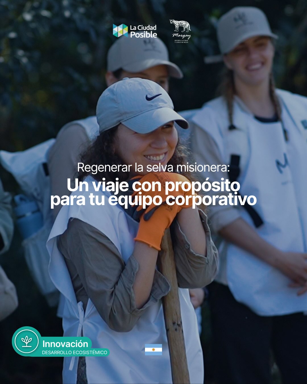 Experiencias regenerativas desde Margay 🦋🌱
En La Ciudad Posible destacamos las propuestas innovadoras que integran conservación, restauración y propósito. Margay es una de ellas: un proyecto que nace en la selva misionera y promueve la protección de 253.000 hectáreas de selva, junto a acciones de producción de especies nativas, plantación de árboles y cuidado de la fauna.
A través de experiencias diseñadas para equipos y organizaciones, Margay propone un encuentro directo con procesos de regeneración territorial, combinando participación activa, exploración del entorno y descanso en un lodge inmerso en la naturaleza.
Conoce más desde sus redes sociales para una con tu equipo corporativo: @margaylodge