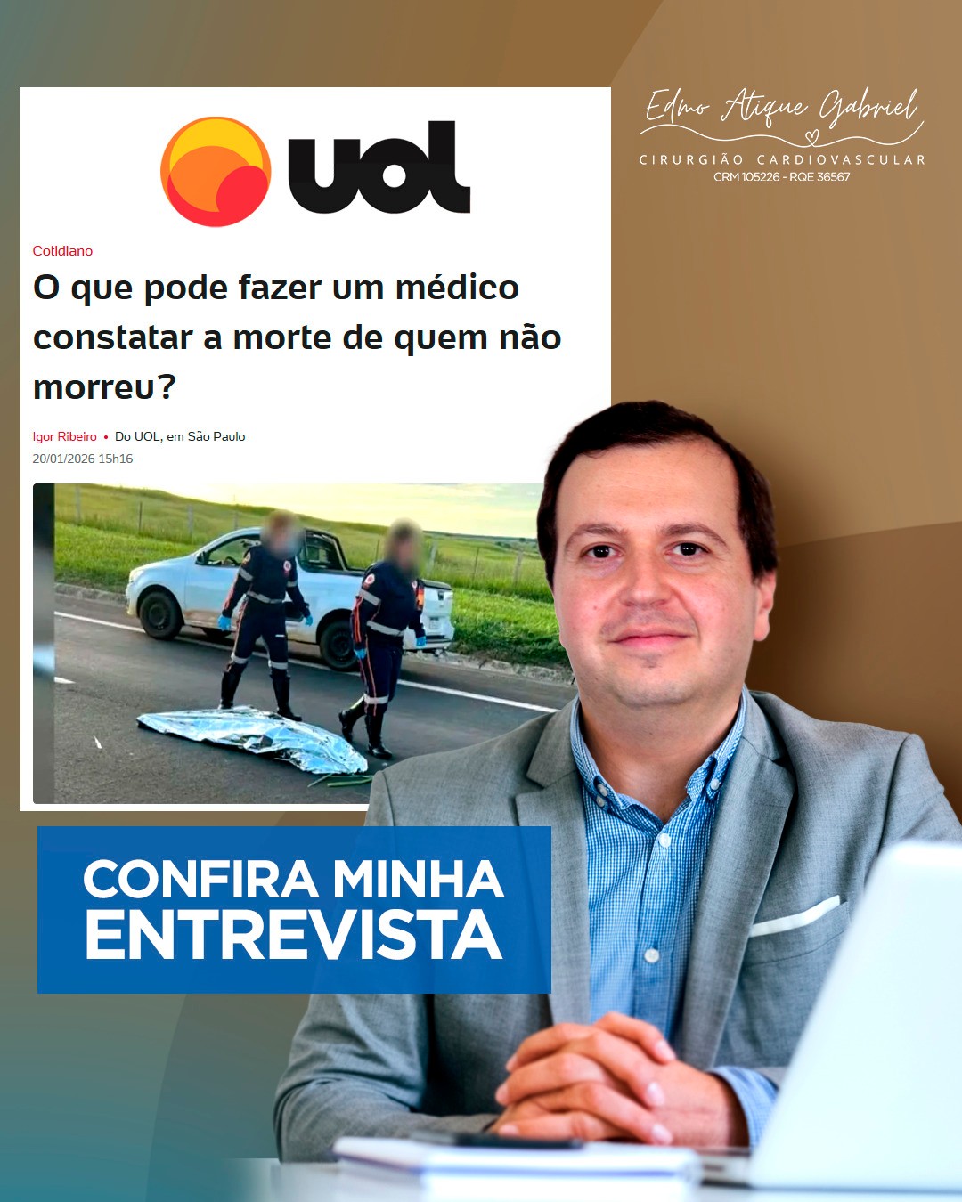 Meu parecer ao UOL: quando a morte pode ser constatada de forma equivocada.
Em entrevista ao portal UOL, falei sobre situações raras, porém possíveis, em que um médico pode constatar a morte de alguém que ainda não morreu. Erros na avaliação dos sinais vitais, condições clínicas específicas e estados de consciência reduzida podem levar a interpretações equivocadas.
Esse tema reforça a importância de protocolos rigorosos, avaliação criteriosa e atualização médica constante. Na medicina, precisão e responsabilidade salvam vidas.
Leia a matéria completa no link: https://noticias.uol.com.br/cotidiano/ultimas-noticias/2026/01/20/o-que-pode-fazer-um-medico-constatar-a-morte-de-quem-nao-morreu.htm
#DrEdmoAtique #UOL #Medicina #Saúde #Diagnóstico #ResponsabilidadeMédica #Ciência #Cardiologia