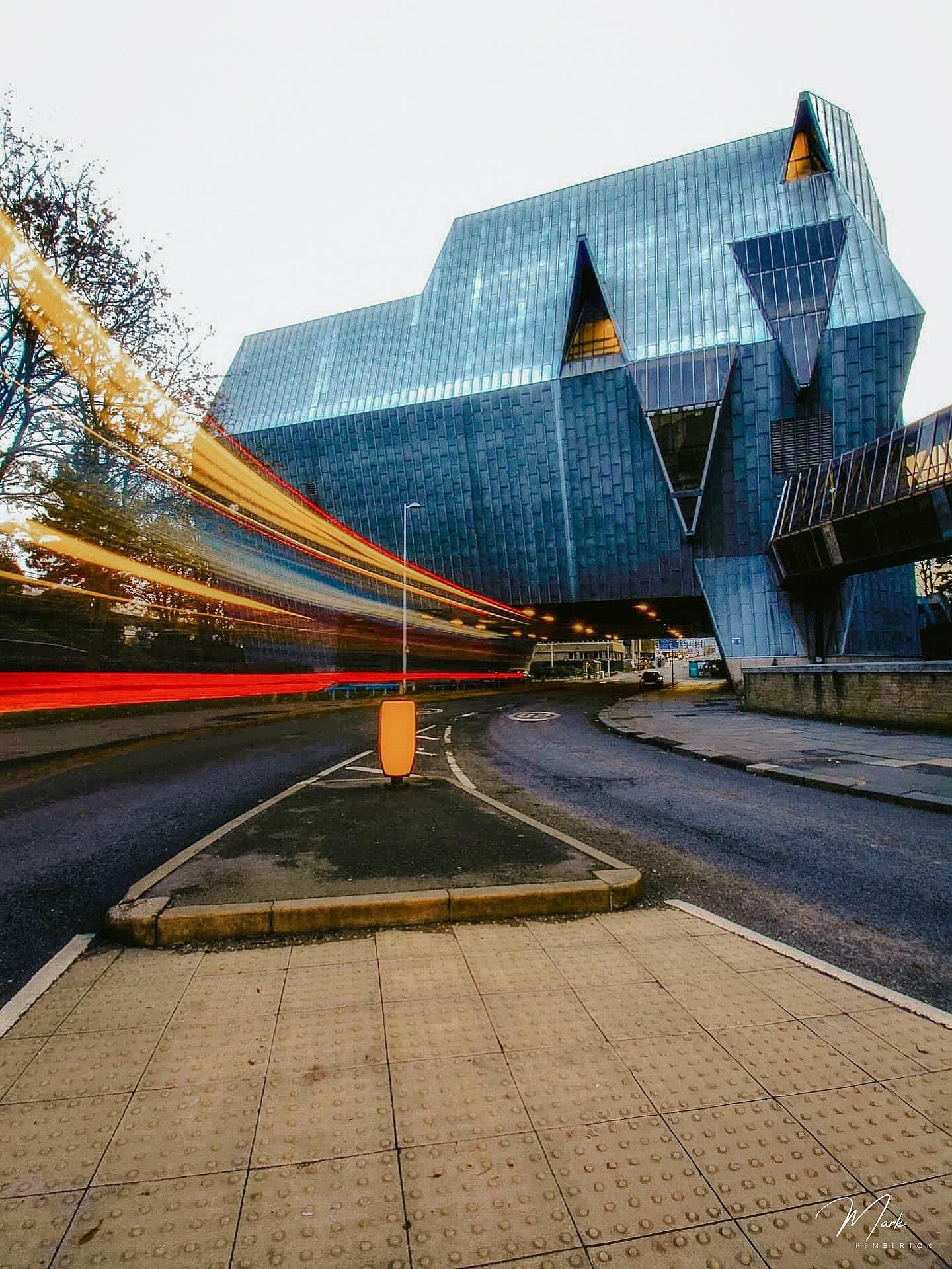 Light trails under our iconic Elephant building #lighttrailsphotography #bbc_midlands #visitcoventry #covcitycentre #igersuk