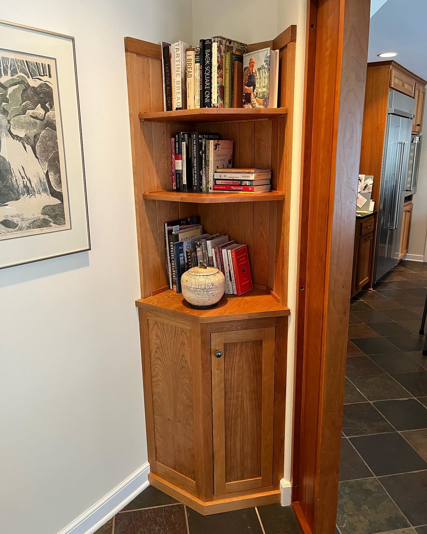 Corner cabinet in cherry