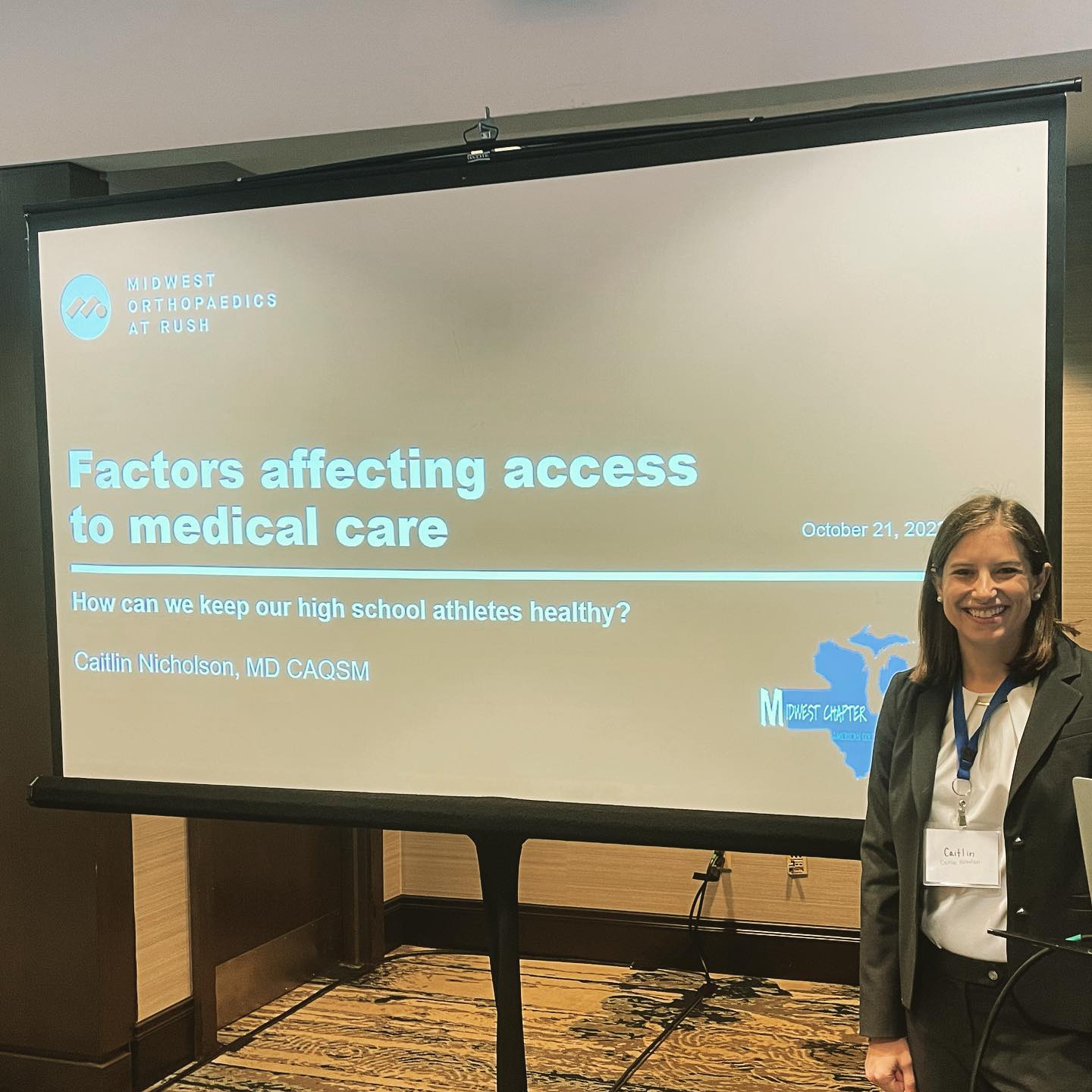 Midwest #acsm 2022 was a success! I presented our research on disparities in access to medical care for high school athletes