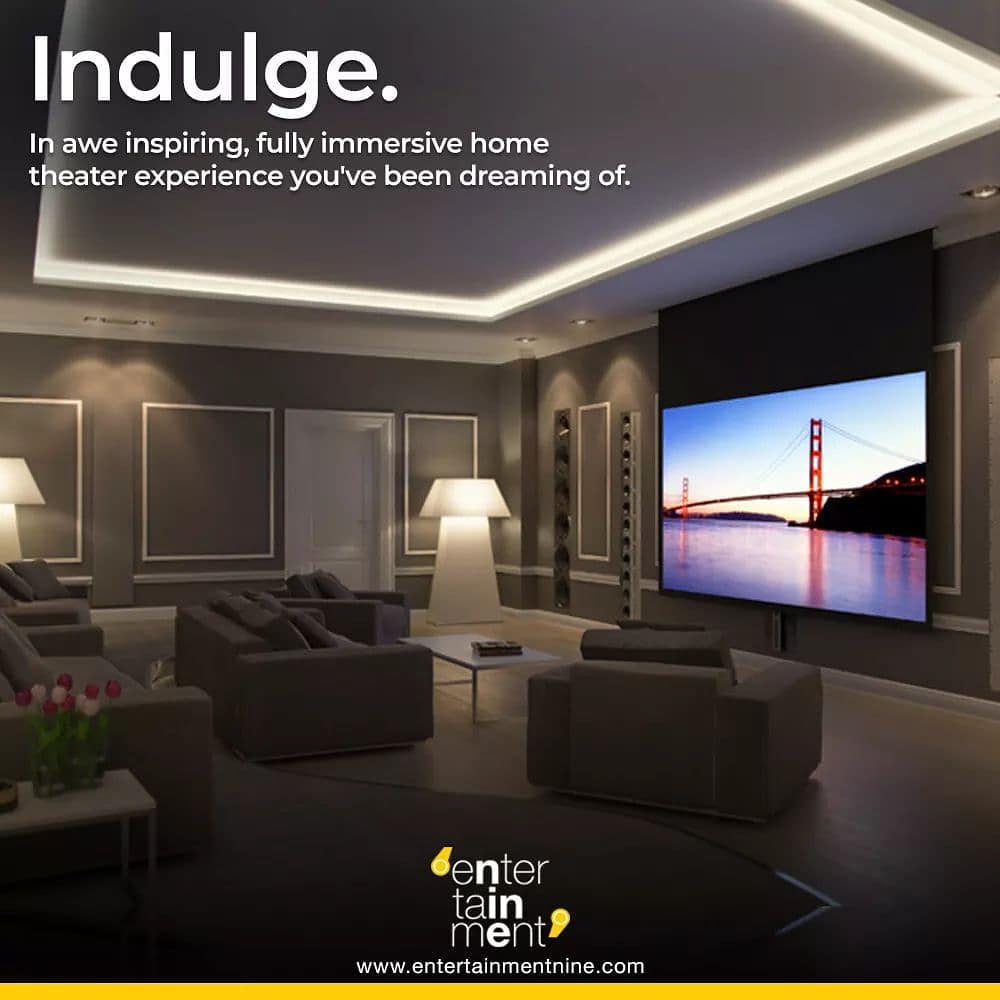 Having a home theater becomes a perfect solution for spending a good time with family and friends.
Talk to our professionals and get customized home theatre systems installed.
#EntertainmentNine #Sounds #DJ #HomeTheater #Party #Lights #artist #music #sound #lighting #lightrental #lightdealers #lightrentalinbangalore #ledlightpanels #hometheater #automation #soundrental #audiorental #soundinstallation #audioinstallation #soundsystem #audiosystem #prosound #proaudio #speakers #clubsound #acoustics