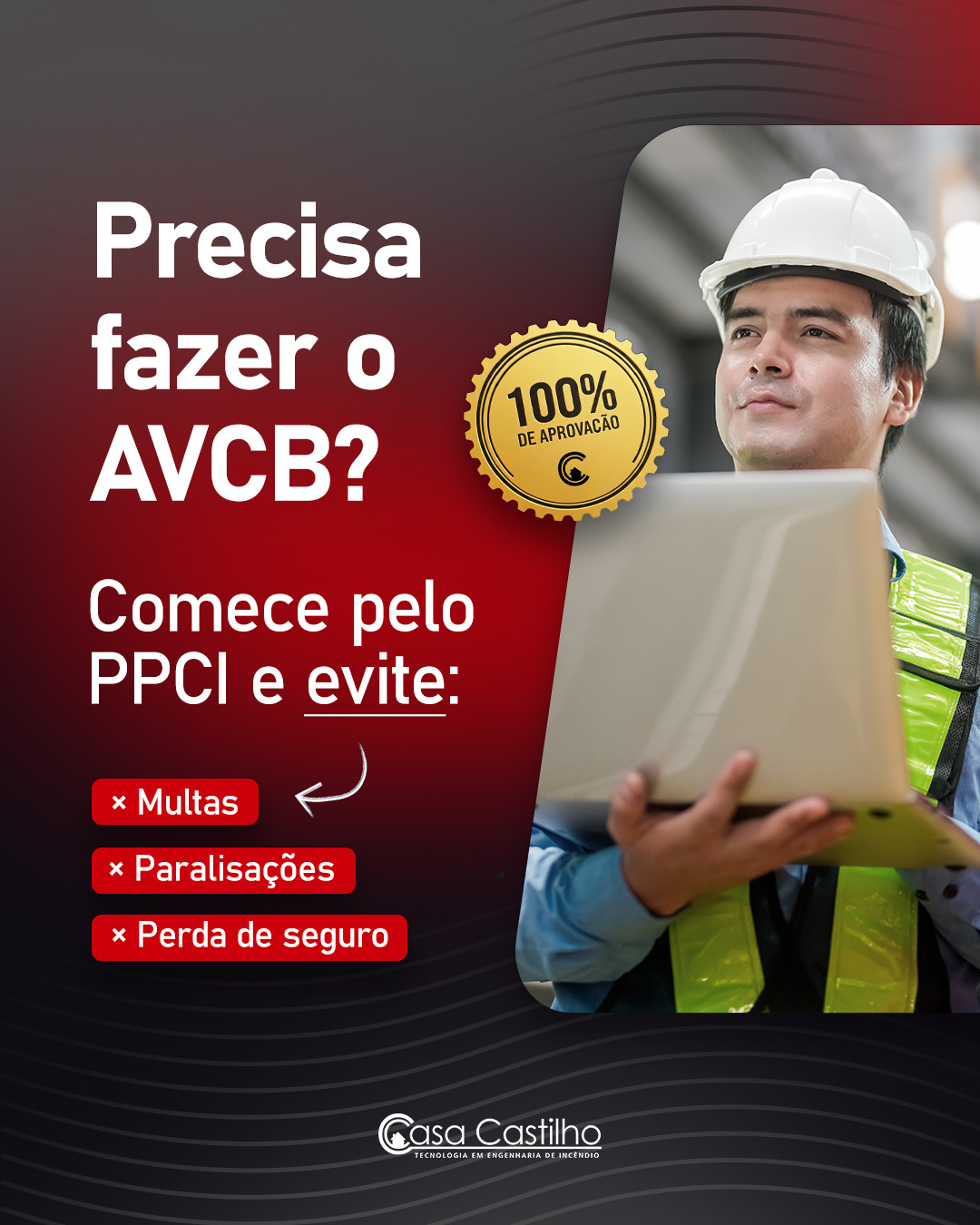 O PPCI é o primeiro passo para garantir a operação segura da sua empresa e para obter o AVCB.
O Projeto de Prevenção e Proteção Contra Incêndio é um documento técnico obrigatório para edificações acima de 750m², e serve como o marco zero da conformidade com o Corpo de Bombeiros.
Sem ele, não há AVCB. Sem AVCB, há riscos operacionais, jurídicos, seguros negados e perdas financeiras. Ao contratar o PPCI com uma empresa especializada, você garante:
✔️ Adequação precisa às normas nacionais e/ou internacionais (NBR ou NFPA)
✔️ Economia ao evitar retrabalhos e reprovações
✔️ Velocidade no processo, com engenharia experiente e 100% de aprovação
✔️ Credibilidade perante auditorias internas, seguradoras e certificações
A Casa Castilho já elaborou +5.000 projetos, com 100% de aprovação e atuação em todo o Brasil.
Se a sua empresa precisa de PPCI para renovar o seguro, operar com segurança ou obter o AVCB, fale com nossos especialistas e receba um orçamento personalizado.
➡️ Clique agora no link da bio e solicite seu PPCI em nosso site.