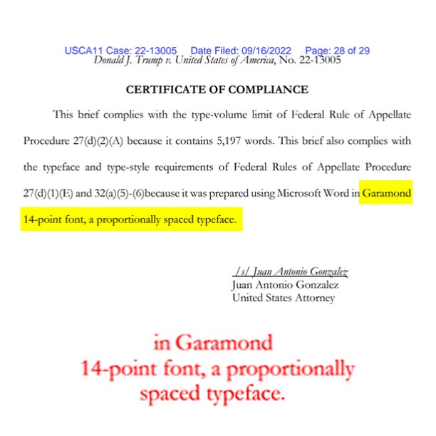Typography's classic is everywhere! 👍🏻 (Yes, I read *crazy* court docs...) #typography #courtdocs #garamond #legaldocs #law #judiciary #serif #fonts #font #graphicdesign