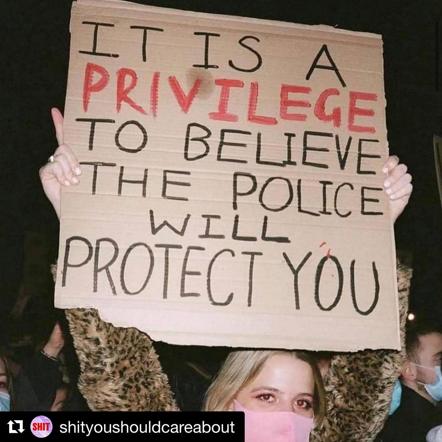 Let’s talk about privilege for a sec. About how it’s multi-faceted, but it’s still THERE.
As a white woman, I have the immense privilege of being pretty confident the police will at least try to protect me. Unless I am sexually assaulted, in which case I have much less confidence because we have tons of evidence that police don’t protect survivors. But I still HAVE privilege in policing. I feel confident I won’t be arrested or physically harmed by police during a routine traffic stop. I feel confident I can call the police in the middle of the night and feel only relief when they arrive.
And white men definitely have the privilege too of believing police will protect them, EVEN when they are more likely to be arrested than a white woman would be in a similar situation (like a traffic stop, for example). However, the point of having this privilege in policing situations is that they are much less likely to be KILLED during the process of an arrest than a Black person.
Privilege is multi-faceted. We all have some degree of it, even when the winds shift and we end up on the top or the bottom of the privilege pecking order that day. But in the rare case I end up on the bottom of that pecking order, I probably won’t be physically harmed by police.
But Black people almost always end up on the bottom of that privilege pecking order. And they die because of it.
#justicefordauntewright