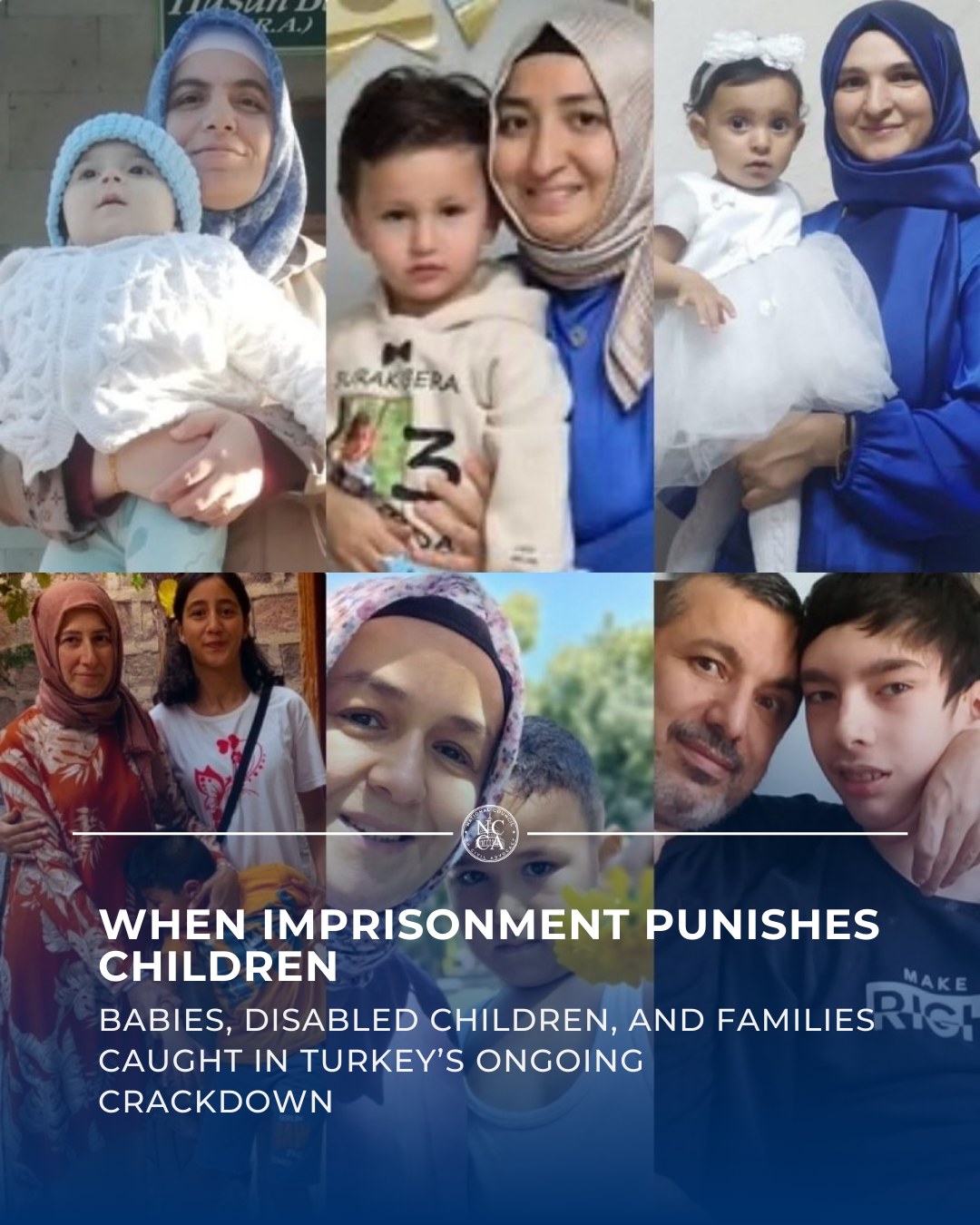 Imprisonment in Turkey Extends to Babies, Disabled Children, and Entire Families
In Turkey, imprisonment is increasingly being used in ways that violate both law and conscience—extending even to babies, disabled children, and entire families.
Today, multiple mothers remain imprisoned together with their infants:
Emine Sarioglu, imprisoned with her 20-month-old daughter
Merve Saydan, imprisoned with her 14-month-old daughter
Seyma Aslan, imprisoned with her 16-month-old daughter
These women are detained over allegations based on actions that do not constitute a crime. The European Court of Human Rights has repeatedly ruled that lawful association, donations, schooling choices, and ordinary financial activity cannot be criminalized.
Imprisoning mothers alongside their infants under these circumstances is not justice—it is collective punishment.
At the same time:
Venhar Can, mother of a child with mental, physical, and visual disabilities, has been imprisoned since November 2
The parents of Selman, a child undergoing tuberculosis treatment for three years, have been detained since September 12
Eyup Cetin, father of Yakup Ali Cetin, who is 94% disabled, has been imprisoned since December 18, 2021
The European Court of Human Rights is clear: detention must be lawful, necessary, and proportionate. Jailing parents who are the sole caregivers of severely ill or disabled children violates the rights to family life, health, and human dignity.
Justice cannot exist where law is distorted and conscience is ignored.
#Turkey #Turkish #HumanRightsViolations
