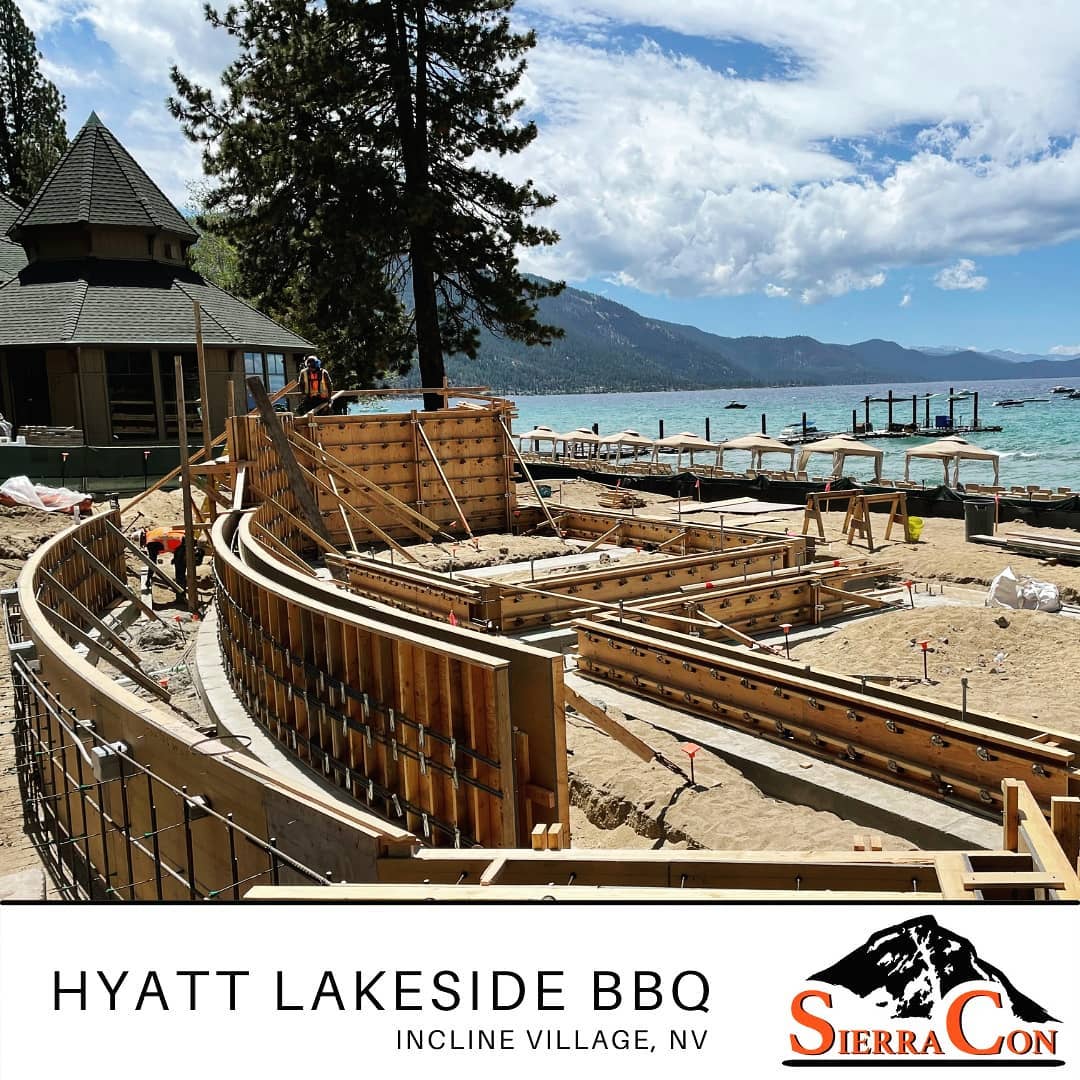 Construction is underway at the new Lakeside BBQ at @hyattlaketahoe. Check out this view!
.
.
.
#hyattlaketahoe #generalcontractor #construction #inclinevillage #nevada