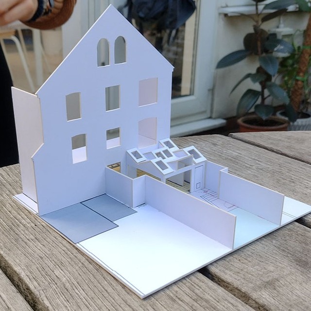 Model of West Hampstead Garden Flat Extension - overview 1