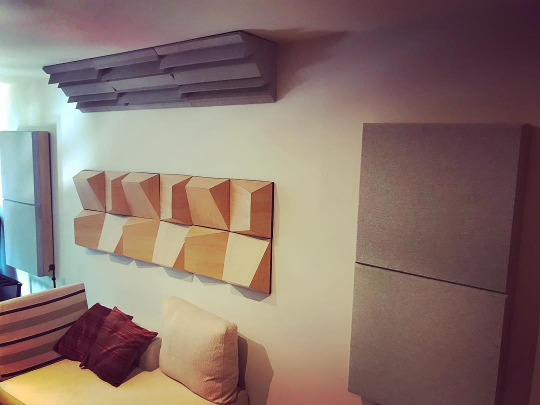 New acoustic panels. Always improving. #acoustics #musicproducer #logicprox #showoffyourstudio #rgxproductions