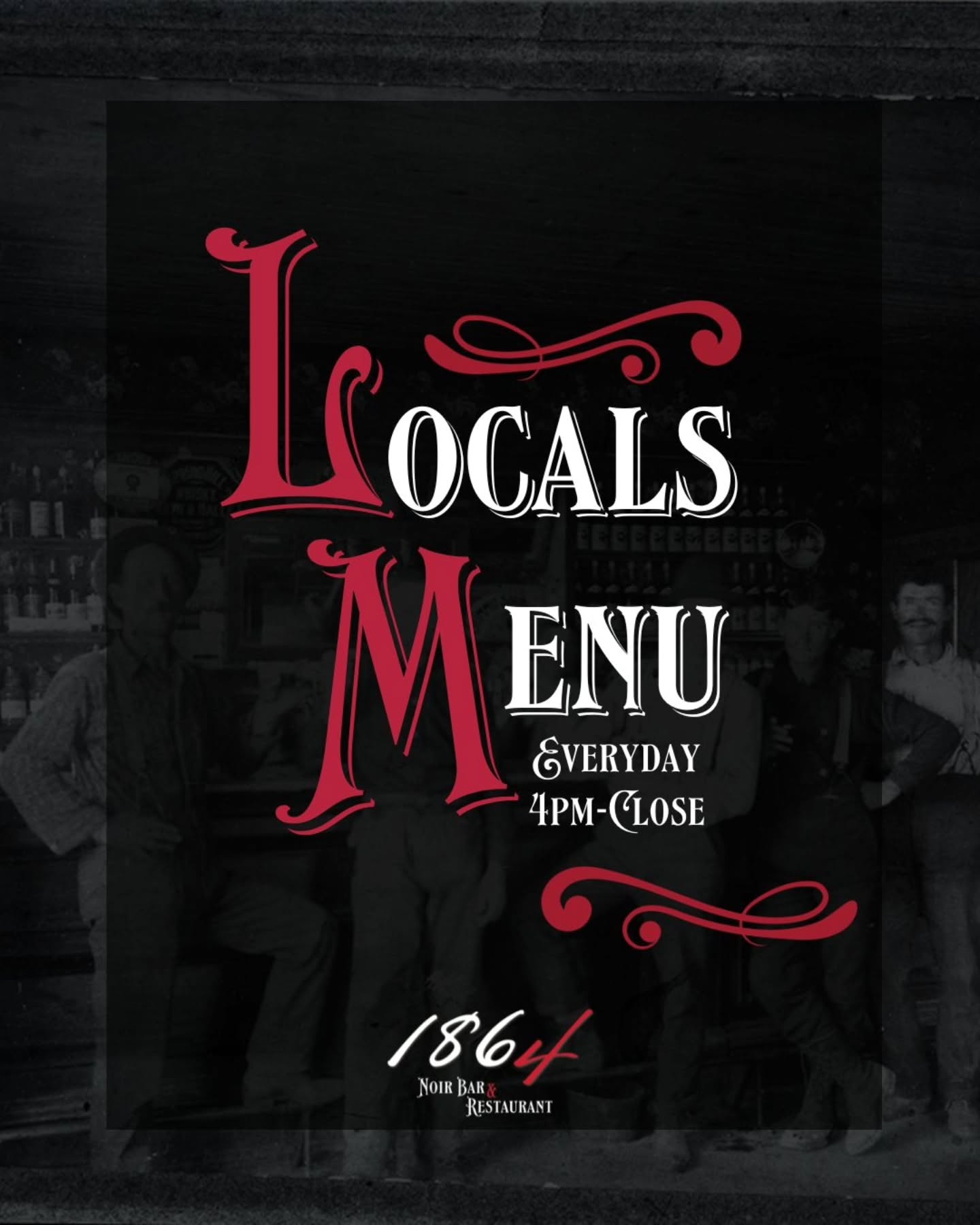 .
Locals Menu is live at 1864 Noir Bar & Restaurant 🍽️🔥
From Bison Chili and Korean Pork Belly Rice Bowls to Cajun BBQ Ribs and an authentic Philly Cheesesteak — this menu is built for familiar faces and serious cravings.
Available daily from 4PM to close.
Come eat like a local. 🖤
#1864NoirBar #LocalsMenu #BozemanEats #MontanaFood #SupportLocalMT