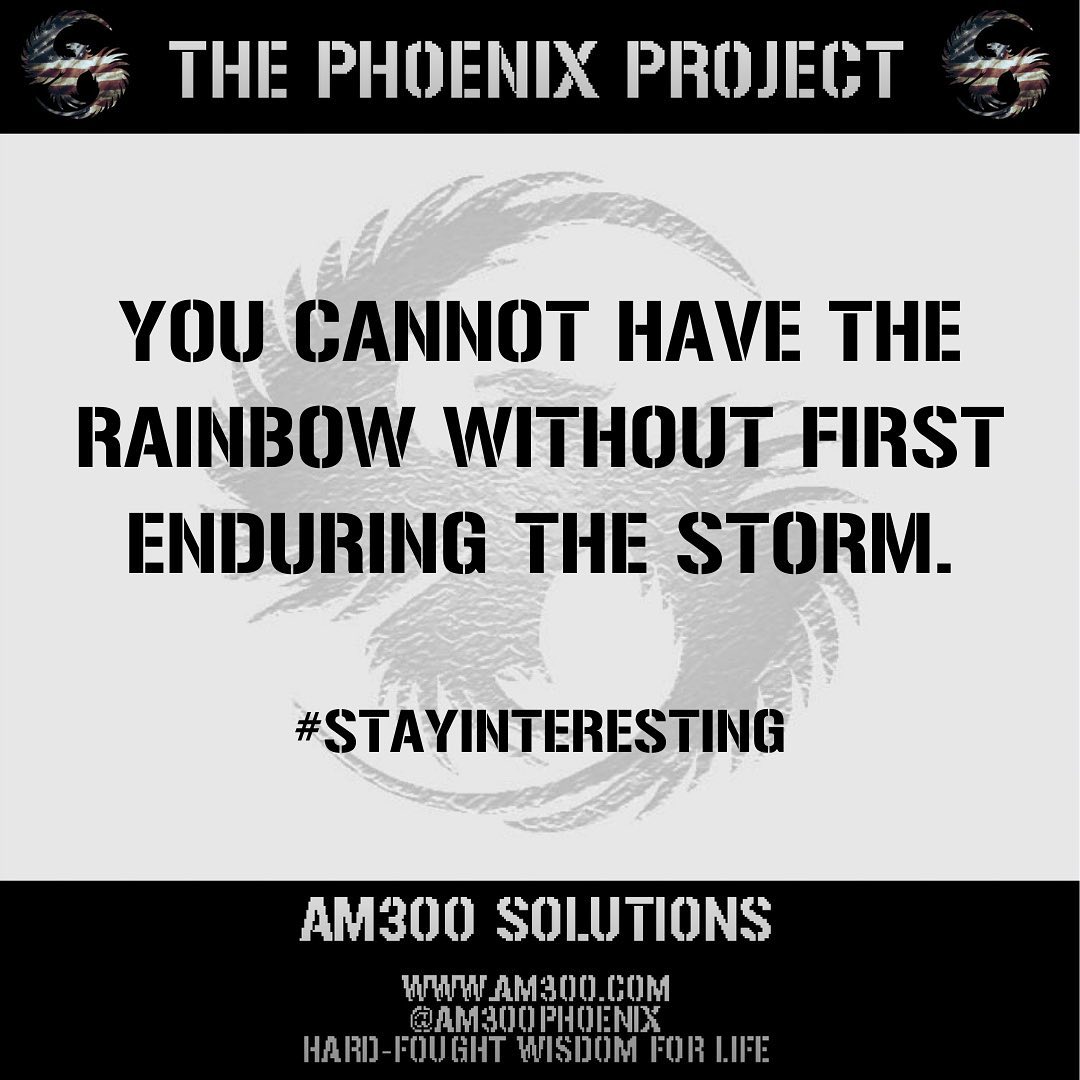 You don’t have to always believe it… but trust the process and you will find way more than unicorns and rainbows out there.
🤷🏻♂️
#stayinteresting
Develop a relationship with suffering, or the “storms” in life..
#emracethesuck