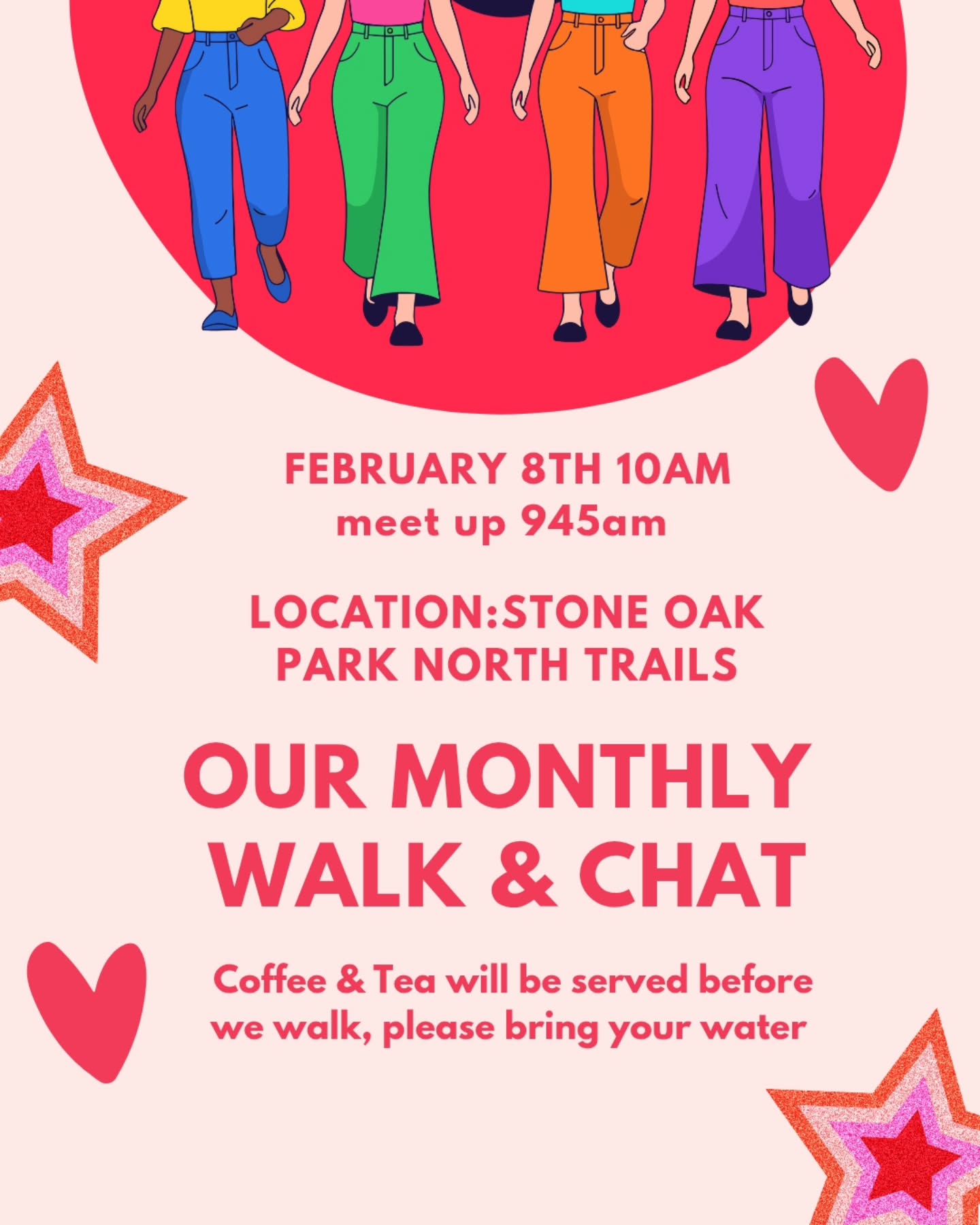 If youre a lady trying to get her workout on, JOIN US!! We love to walk and chat🫶🏼
20395 Stone Oak Pkwy, San Antonio, TX 78258
https://share.google/Zckmtqf9mUOwFigW0
#womensupportingwomen #satx #womensocialclub #texasgirl