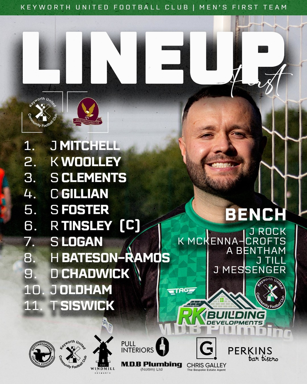 TEAM NEWS 📰 | Keyworth Men's First Team
Your Keyworth United Senior Men's First Team Lineup for this afternoon's Platt Lane fixture as we welcome Arnold Town FC.
🕑 15:00
#UTG | #COYG