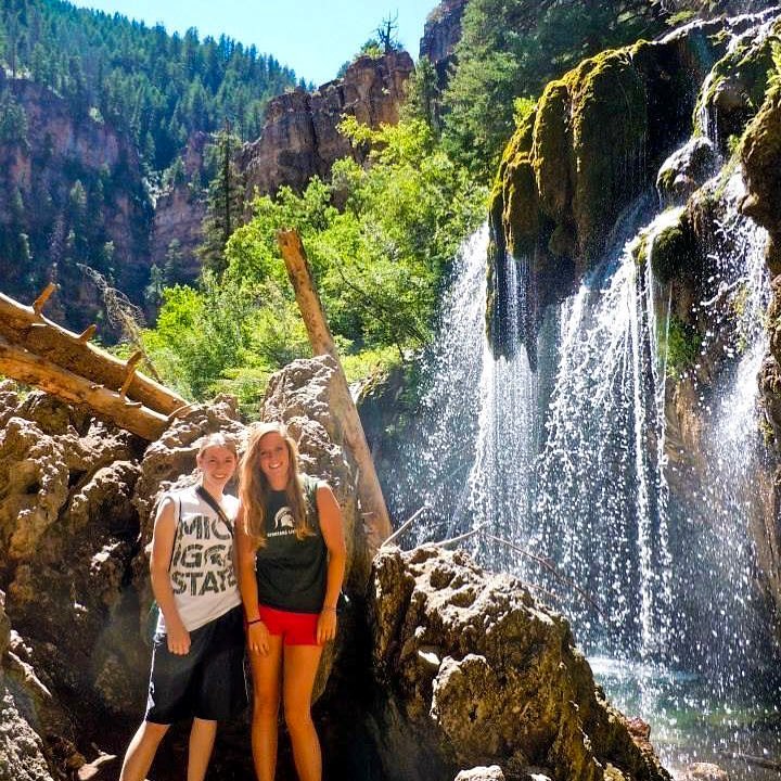 Ashley and I have been traveling together for years! This photo is from a trip we took to Colorado 5 years ago. The trek up to Hanging Lake was probably the first “real” uphill hike I did (our homestate of Michigan is VERY flat), but it was absolutely worth it when we got to the top and saw this hidden little gem, with its waterfalls and crystal clear water. What are some of your favorite more off-the-beaten-path places you’ve been to?
*
Keep an eye on our account and the blog for a post on Venice coming next week!
