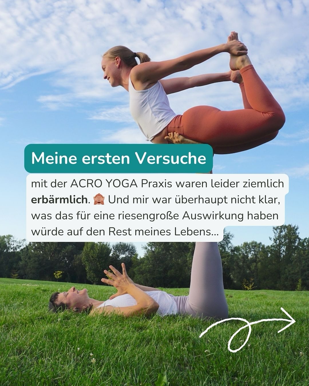 Du wirst es vielleicht nicht glauben, aber es stimmt:👇
Meine ersten AcroYoga Versuche sind haushoch gescheiter!🙈
Es wollte einfach nicht klappen. Es war zum Haare raufen!🤯
Ich war voller Selbstzweifel:
😳Bin ich groß?
😭Bin ich zu schwer?
😫Bin ich zu schwach?
Total frustriert hätten wir dann fast aufgegeben…
Aber ich war so fasziniert von dieser Praxis, dass ich einen letzten Versuch gestartet hab:
✨Ich hab selbst einen AcroYoga Workshop organisiert. Ich hab 2 Lehrer gefunden, gebucht und den Workshop ausgeschrieben. Und es waren super viele Anmeldungen!
Und schon innerhalb der ersten 30 Minuten sind bei mir so einige Knoten aufgegangen!
Die genialste Erkenntis:
❌Ich war nicht zu groß, zu schwer oder zu schwach!!
Es hatte uns nur die richtige Technik gefehlt.‼️
Das war vor über 12 Jahren! Bald darauf hab ich mich für die AcroYoga Lehrerausbildung angemeldet und bin nach Spanien geflogen.
🩷Seit über 10 Jahren unterrichte ich jetzt AcroYoga in Wien und es ist immer noch eine meiner größten Leidenschaften.
Es sind meine Lieblingsklassen!😻
Du kannst das auch! Wir zeigen dir wie’s geht.
➡️Komm zum Gratis Schnuppern am Donnerstag 12. Februar um 19:30 im 2. Bezirk in Wien.
Ideal für komplette AnfängerInnen ohne Vorkenntnisse!
✅Kommentiere: Acro Yoga
und ich schick dir alle Infos.
Wir freuen uns auf dich!
Lisa + Thomas