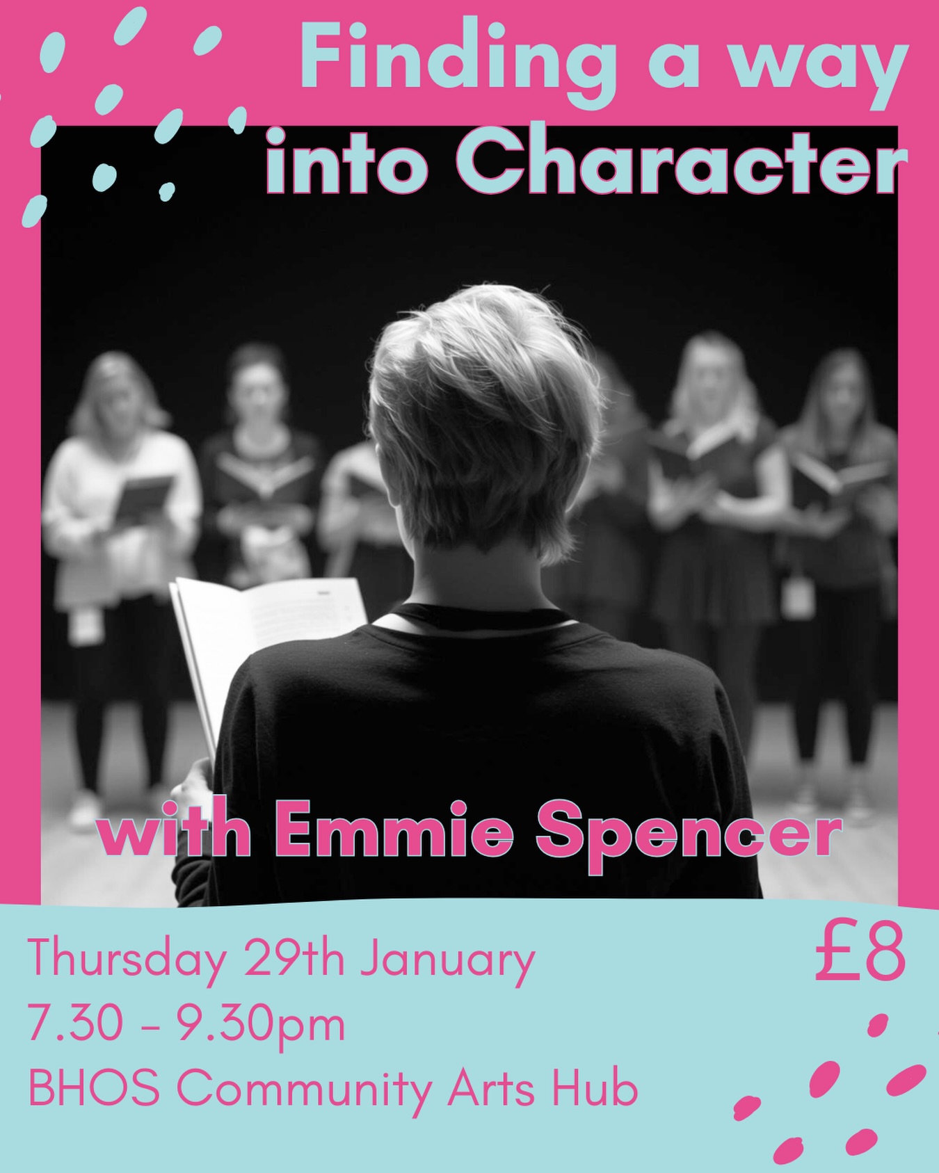 We know January evenings make it very tempting to stay in, but if you fancy getting out, being creative and having a laugh, our acting workshop with @emmie_spencer is on this Thursday evening - 7.30pm
Open to all levels and just £8 for 2hrs
Email claire.lewis@sky.com to book your place!