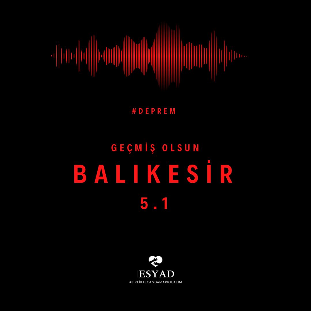 GEÇMİŞ OLSUN!
Merkez üssü Balıkesir’in Sındırgı ilçesi olan 5.1 büyüklüğündeki deprem nedeniyle tüm bölge halkına geçmiş olsun dileklerimizi iletiyoruz.
Başta çocuklar, yaşlılar ve engeli olan bireyler olmak üzere herkesin güvende olmasını temenni ediyor, süreci yakından takip ediyoruz.