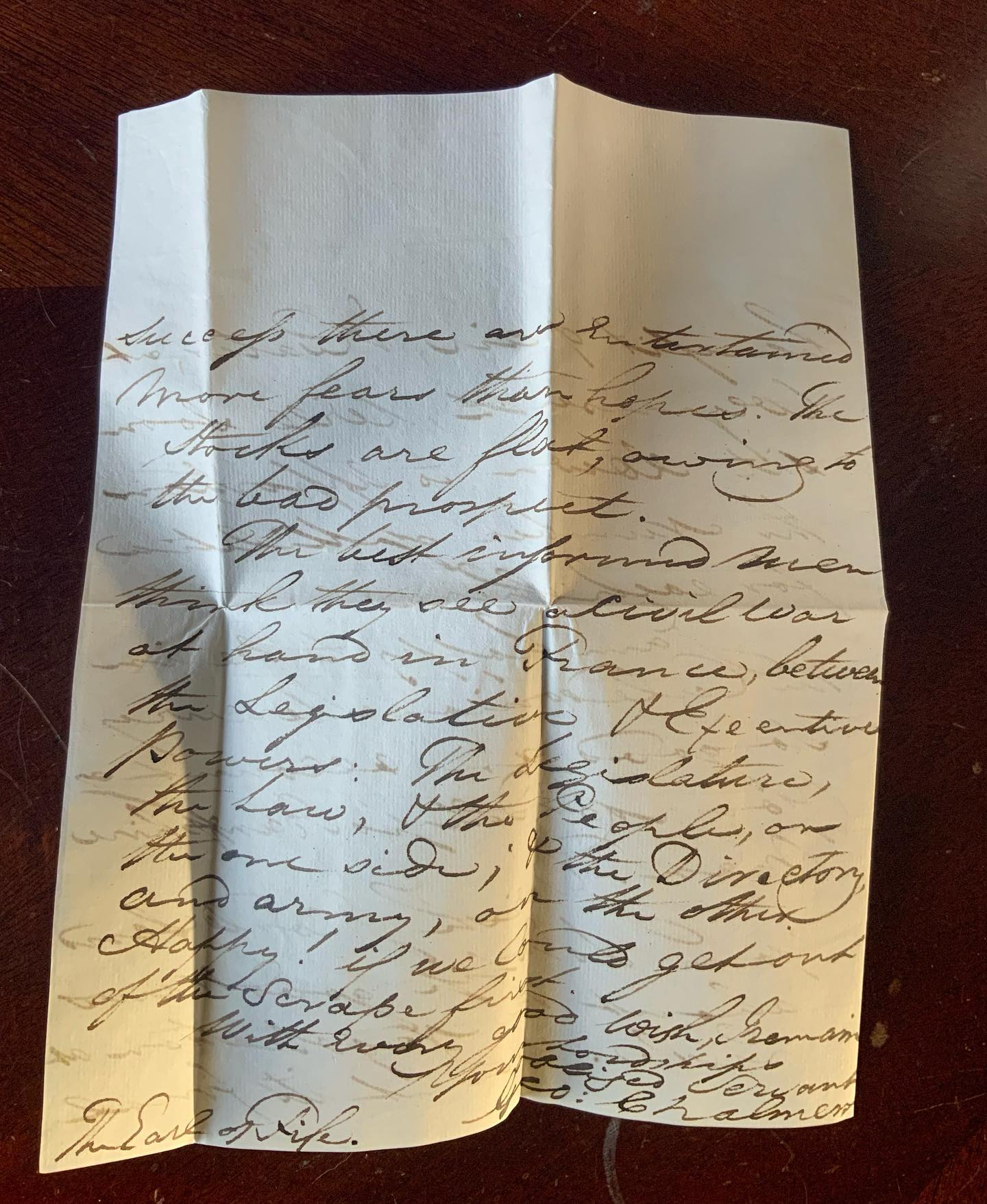 Complete 1797 Letter from George Chalmers in London to James Duff, 2nd Earl Fife, first to Duff House and then forwarded to Mar Lodge (6)