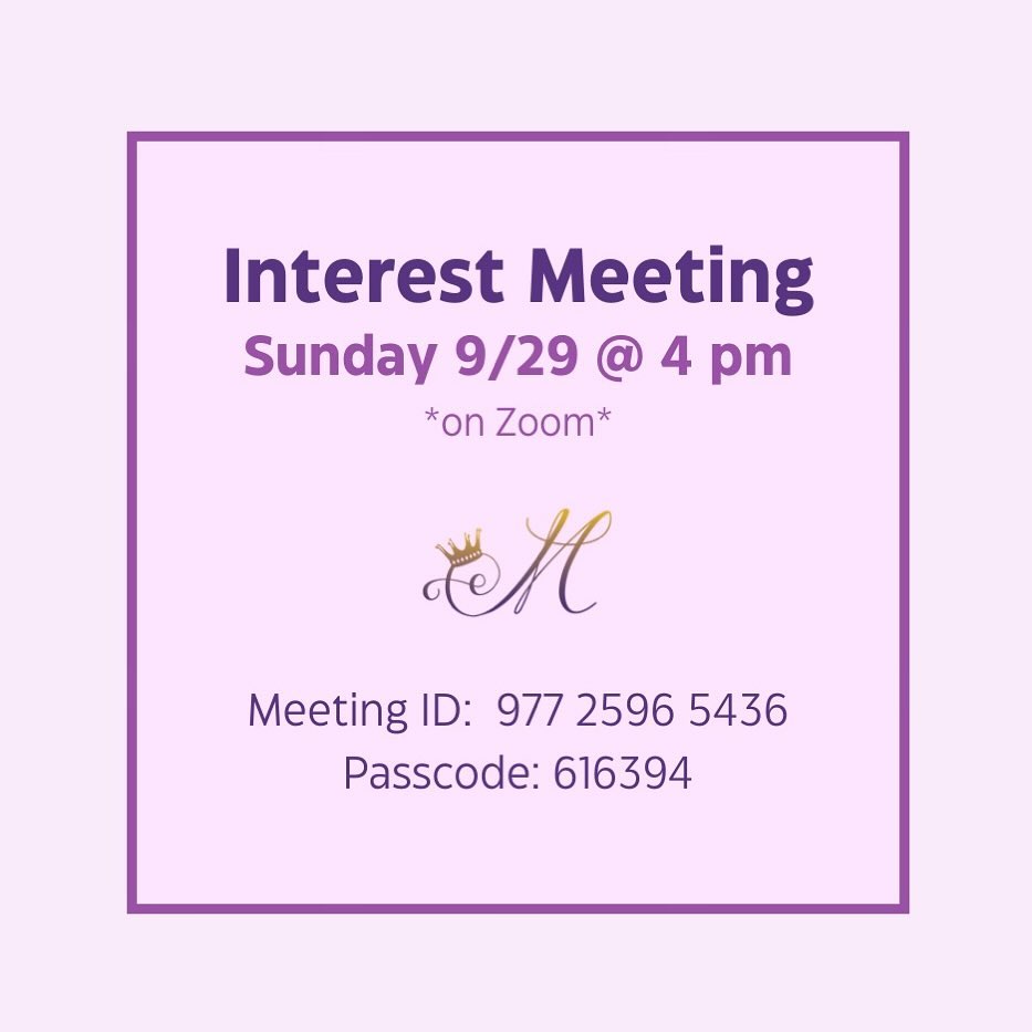 Join us this Sunday (9/29) at 4 pm on Zoom for an interest meeting to learn more about what it means to be a part of A Moment of Magic💜 We hope to see you all there! Link in bio✨‼️