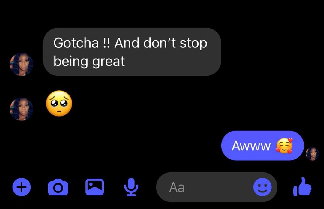 She knew I needed this today 🥰🥰😩 Thanks cousin Love you Joneishia King