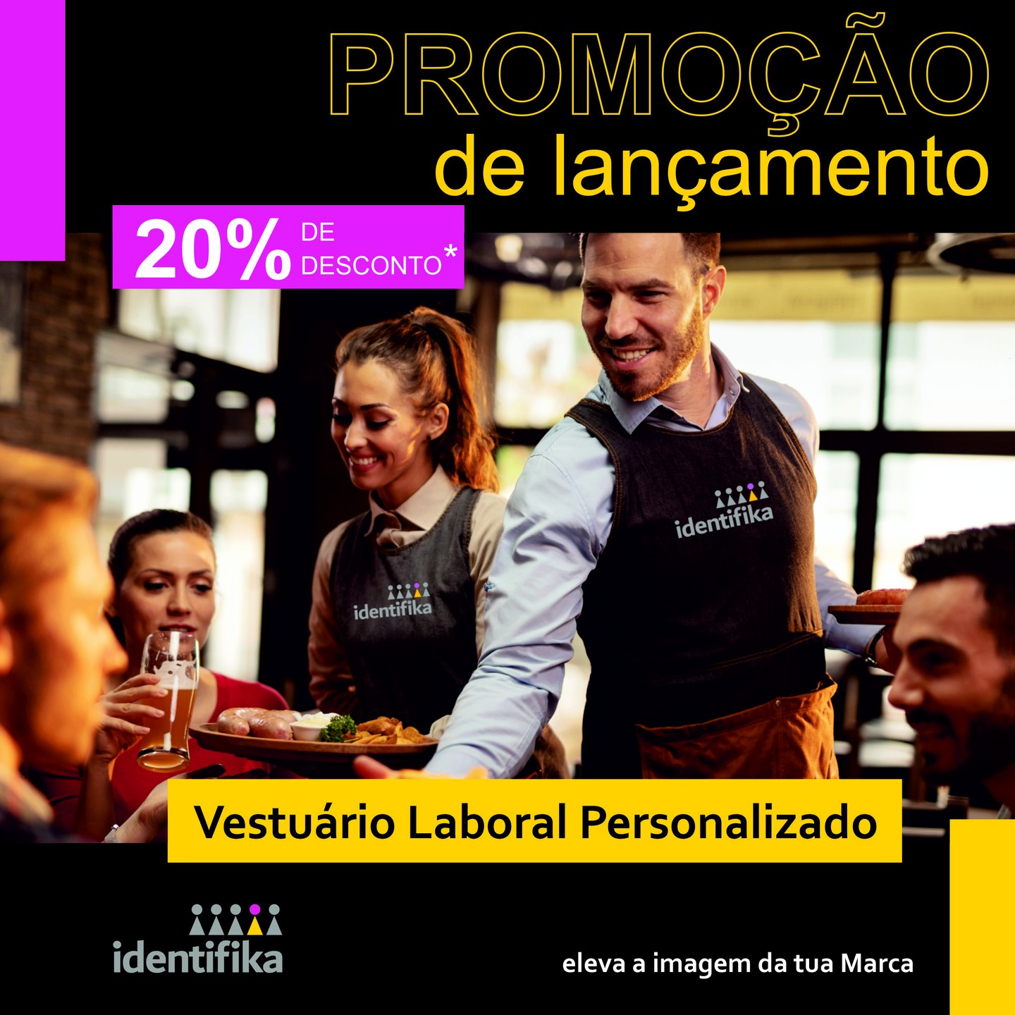 👉 PROMOÇÃO DE LANÇAMENTO!
🟣 20% de desconto* 🟣
*em compras a partir de 100 euros + iva
Válida até 31 de Maio de 2026
⭐Vestuário Laboral Personalizado👚
identifika | eleva a imagem da tua Marca
contacto@identifika.pt
Tlm. 916 481 307
www.identifika.pt