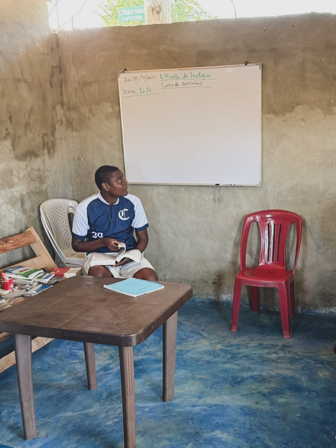Pastor Victorine is hard at work in his new office 💼
Our Dominican ministry partner, Pastor Victorine and his wife Joane have had some wonderful blessings in the last quarter of the year. They are currently in the process of sending out a member of their church as their FIRST MISSIONARY back to Haiti and are so excited to see how God will advance his kingdom through this multiplication 🙌
On Victorine’s property, both new bathrooms and showers have been completed beside the church building and are now functional!
Additionally, we are in the final stages of fundraising for this land as a permanent home for Victorine’s ministry, with about $20,000 left to go. Please pray with us and share the word — we are expectant for God to continue doing big things here in the Dominican Republic!
