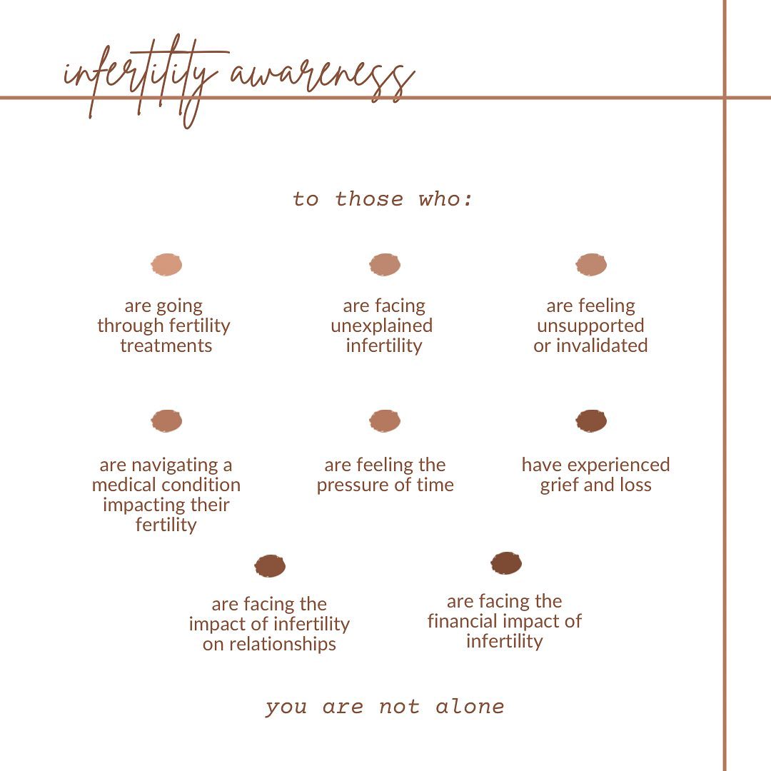 This week (April 24-30) is national infertility awareness week in North America. Infertility is so much more than just the textbook definition, and although every family’s journey is unique, it is also a journey no one should have to endure, let alone without support.
To those facing infertility, those who long to be parents, long to have another child, have lost a child - I see you. Your journey matters 🤍