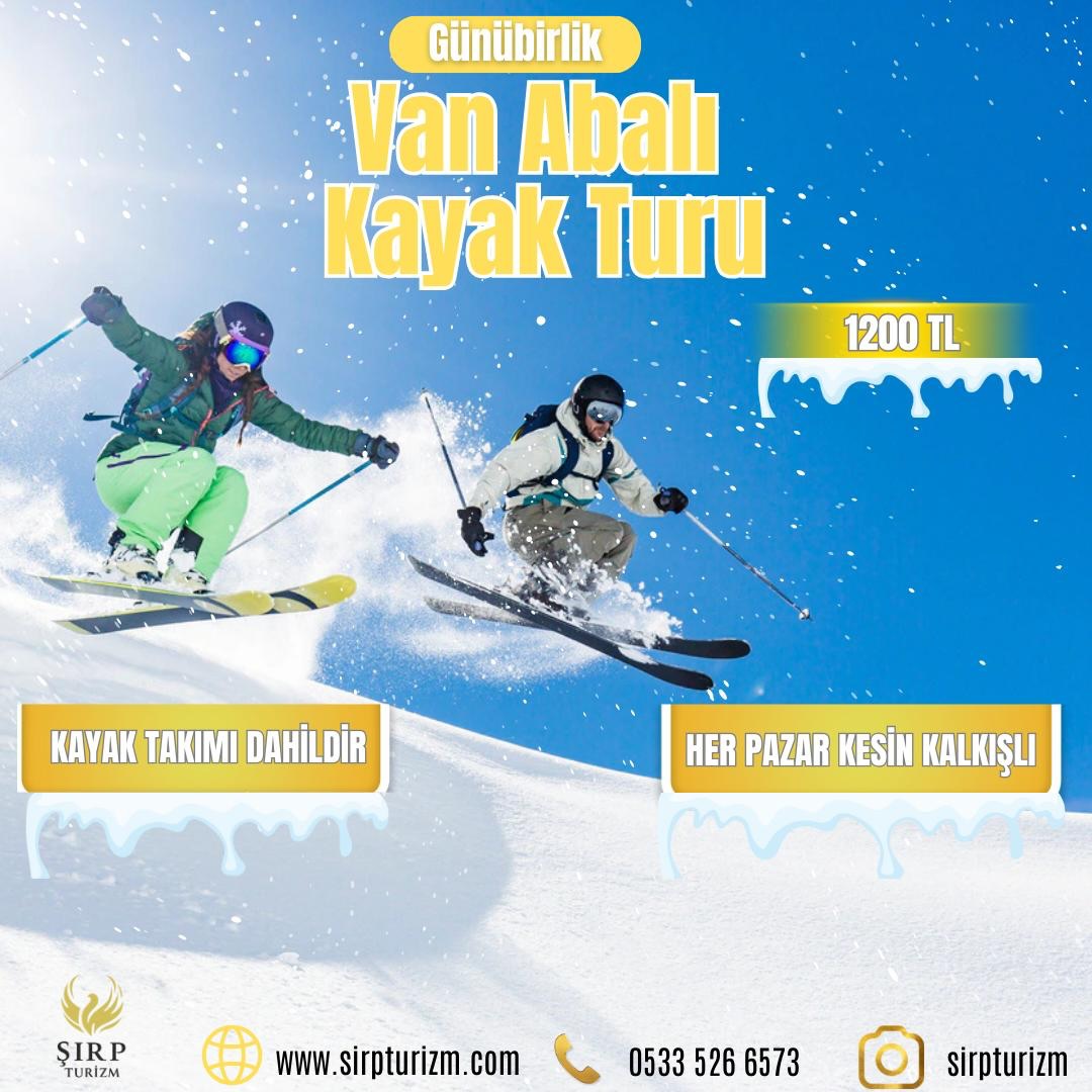 🎿GÜNÜBİRLİK ABALI KAYAK TURU🎿
Abalı Kayak Merkezi’nde kar, eğlence ve adrenalini bir arada yaşayın !!
📅 TUR TARİHLERİ
• Her Cumartesi & Pazar
📍 ÇIKIŞ NOKTASI
• Ezberciler İş Merkezi Önü – Van
⏰ SAATLER
• Kalkış: 07.00
• Dönüş: 17.00
⸻
💳 TUR ÜCRETİ
• 1200 ₺
• Ön Ödeme: 500 ₺
⸻
✅ TUR ÜCRETİNE DAHİL OLAN HİZMETLER
🚌 Konforlu ulaşım
🥐 Öğle yemeği
🎿 Kayak takımı
📍Profesyonel rehberlik
🛡️ Seyahat sigortası
☕ Araç içi ikramlar
⭐ Şirp Turizm güvencesi
⸻
❌ ÜCRETE DAHİL OLMAYANLAR
🍽️ Sabah kahvaltısı
⸻
⚠️ ÖNEMLİ NOT
🧣;Değerli misafirlerimizin hava koşullarına uygun giyinmeleri tavsiye edilir.
👩🏼🏫 KAYIT OLUŞTURMAK İÇİN;
Ad Soyad | Kimlik Bilgileri | Tur Adı’nı yazarak Whatsapp iletişim ve instagram hesaplarımıza göndermeniz yeterlidir !!
📞 Detaylı Bilgi & Rezervasyon
☎️ 0533 526 65 73 | 0505 110 41 65
🛡️@sirpturizm
🌐 www.sirpturizm.com.tr