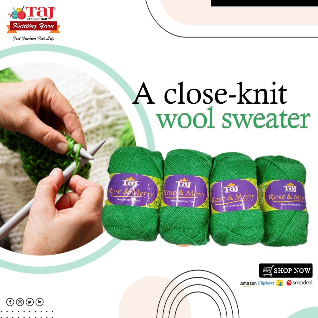 Finish the wait to knit warm sweaters for your loved ones. The finest knitting yarn is here for you. Buy Now..
.
.
.
.
#Tajsankeshwar #Knitting #knittingyarn #yarn #knittingpattern #knittersofinstagram #knittersofig