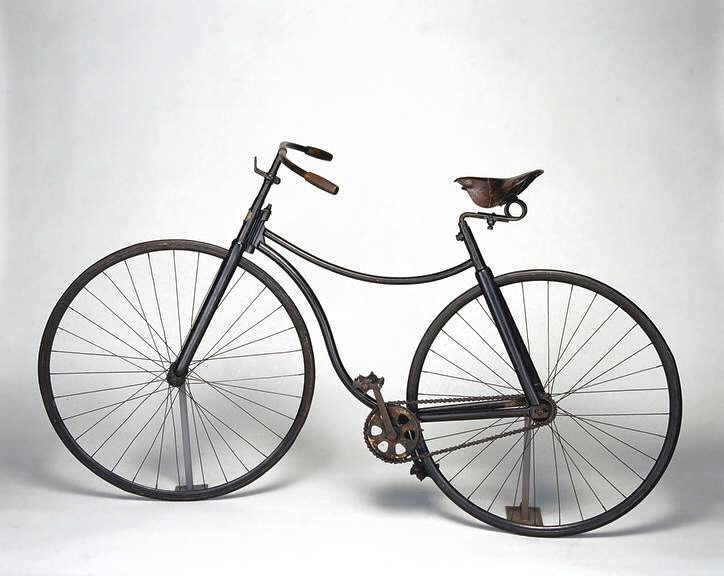 HISTORY LESSON!
Answering my first Bike month question!
A couple of you have asked about the history of bicycle gears and manufacturing, so here’s a quick history lesson!
There were a couple of attempts at what we now consider a modern day bicycle, but the win went to the first “safety bicycle” known as the “Rover,” which was developed in 1885 by John Kemp Starley.
Starley also developed a steerable front wheel, equally sized wheels and the chain drive to the rear wheel.
This picture of what this bike first looked like after invention and has been the basic model for bicycles ever since!