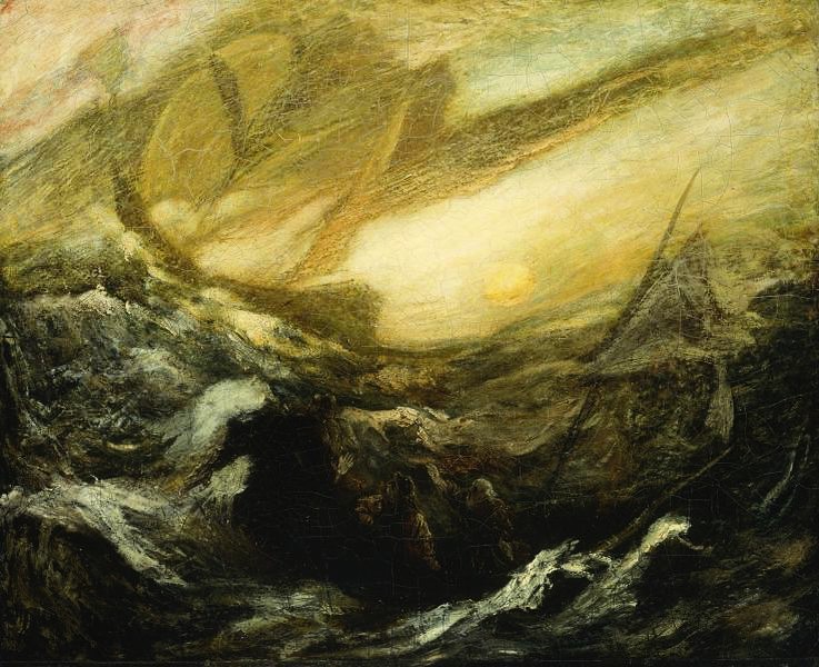 Flying Dutchman
Albert Pinkham Ryder, Flying Dutchman, completed by 1887, oil on canvas mounted on fiberboard, Smithsonian American Art Museum, Gift of John Gellatly, 1929.6.95
“Records of the Royal Navy tell of mutineers being terrified by a real ghost ship after rigging their ship to appear as the Flying “
Ghost Hunter, Fortean explorer, and noted author Rick Fisher shares some tales of famous ghost ships.
Read more at:
https://www.haint.blue/post/ghost-ships-doomed-to-prowl-the-high-seas-or-will-they-someday-find-eternal-rest