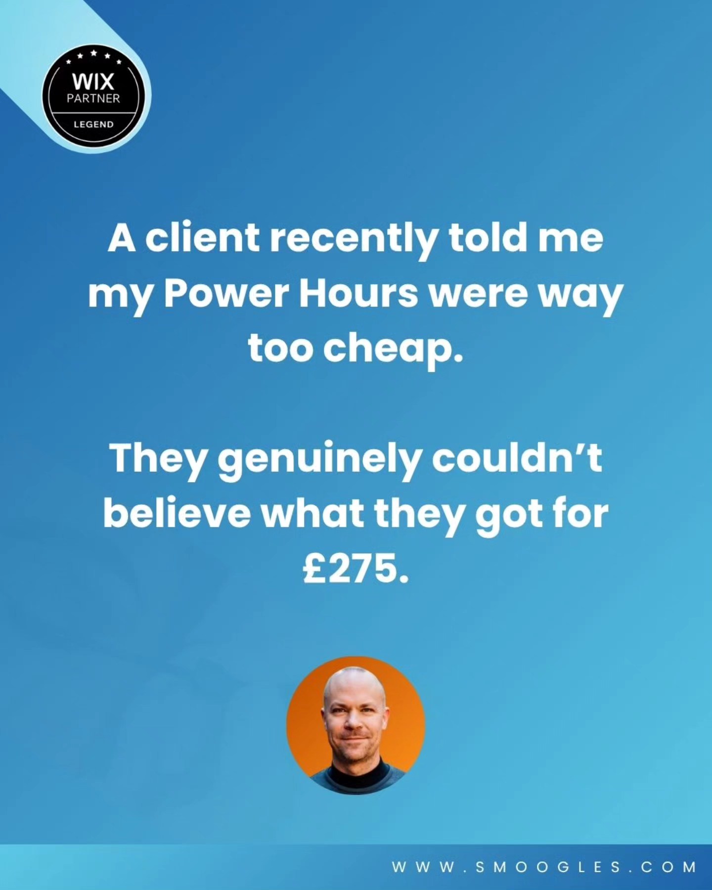 A client recently told me my Power Hours were way too cheap.
They genuinely couldn’t believe what they got for £275.
Said it should’ve cost triple. Maybe more.
They were half grateful, half concerned I was undercharging myself.
The truth?
The time it would've taken them to make the changes - if they even knew how - would’ve cost a lot more in lost hours and headaches.
That’s why I love Power Hour sessions.
I redesign your Wix website live on Zoom while you watch (or make a cuppa).
We tackle the stuff that actually matters:
→ Adding new pages
→ Improving mobile layout
→ Sorting your SEO
→ Embedding content
→ Fixing broken bits
→ Making it all look better (and work harder)
Wix or Wix Studio - I work in both.
It’s £275 for a full hour of hands-on design magic.
No waffle. No delays. No drama.
Just results.
Book one today and let’s sort your site out.
It’s more live than live TV!