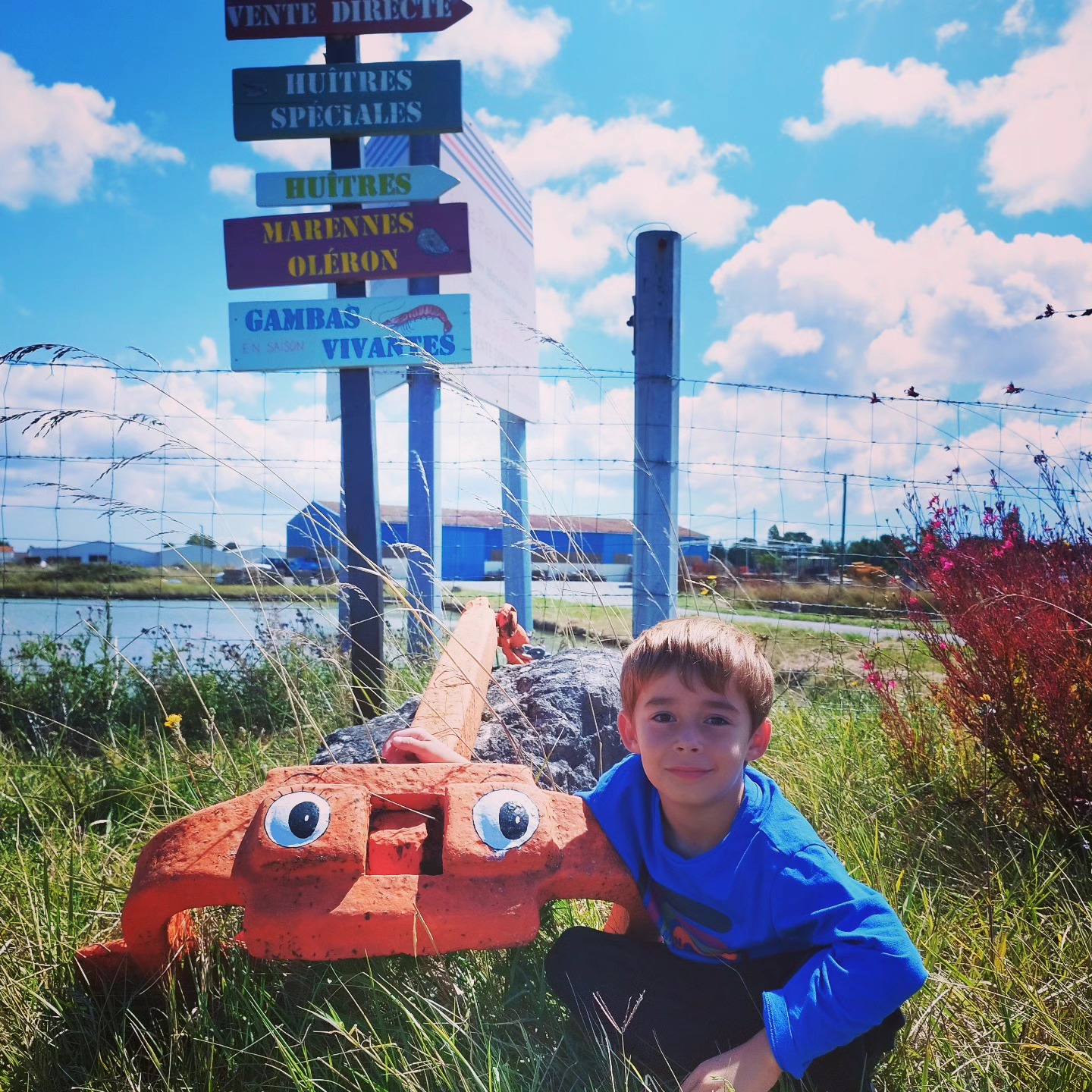 Si vous croisez du regard 👀 une encre ⚓ c'est que vous êtes chez nous. 🦐
Nous allons bientôt commencer la vente en direct de nos gambas, je mettrai un petit message ici pour donner le top.🏁
A très vite.
Hugo et Mathilde