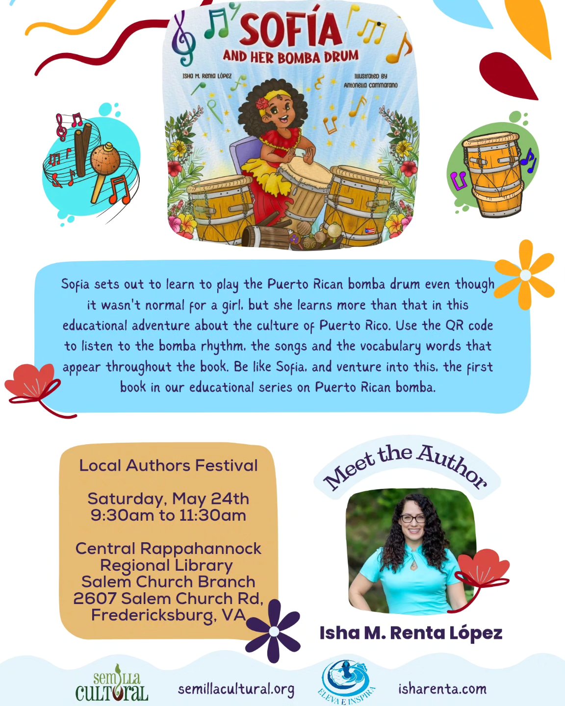 See you Saturday at the Local Authors Festival of the Central Rappahannock Regional Library, Salem Church Branch!
Celebrate our community of local authors with book signings, resources, and light refreshments. Copies of authors' books will be available for optional purchase.