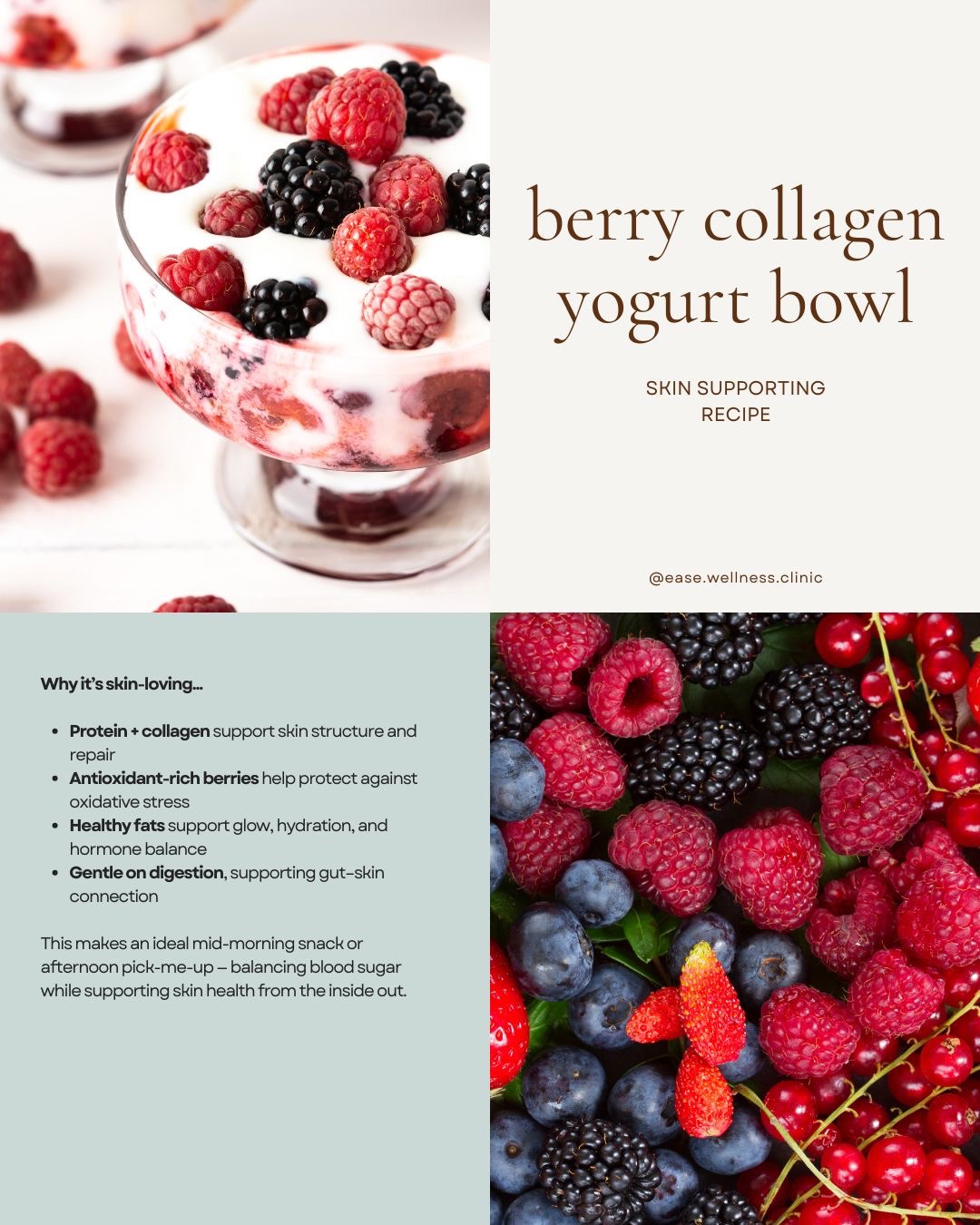 We’re so excited to welcome Claire Muller, our new Holistic Skin Therapist, to the Ease Wellness community 🤍
Claire’s approach to skin health is deeply aligned with how we work at Ease — gentle, nourishing, and focused on supporting the body from the inside out. Because glowing skin isn’t just about what you put on your skin, but how you care for yourself every day.
To celebrate Claire joining the clinic, we’re sharing one of our favourite simple, skin-friendly snacks — easy to prepare, supportive of gut health, balanced energy, and healthy skin.
Small rituals like this — choosing whole foods, slowing down, and nourishing your body — can make a big difference over time.
Welcome, Claire. We’re so happy to have you as part of the Ease Wellness family ✨
📍Ease Wellness - Hurlstone Park
🔗 Book with Claire via the link in bio
#EaseWellness #HolisticSkinHealth #SkinFromWithin #ClaireMuller #WellnessWithEase HurlstonePark SelfCareRituals GlowingSkin