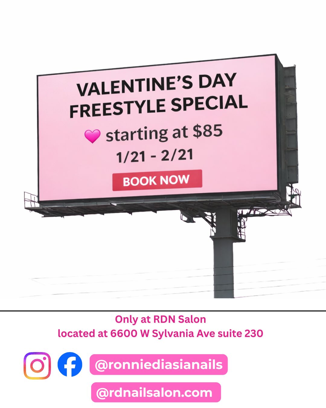 💘 BE MINE FREESTYLE IS HERE 💅🏽
Valentine’s sets made just for you — custom, flirty, bold, or soft glam.
✨ Valentine’s Day Freestyle
💖 Starting at $85
📅 Available 1/21–2/21
Swipe through for the vibes 👉🏽
Then secure your spot before February fills up.
📍 Toledo/Sylvania
🔗 Book now — your Valentine nails are one appointment away.
Rdnailsalon.com
#ValentineNails #ToledoNailTech #FreestyleNails #ValentinesDaySet #NailTechLife #FebruaryNails #nailinspo #lucascounty #sylvanianailtech #utoledo #bgsu #bgsunailtech #maumeenailtech #monroeminailtech #monroenailtech #detroitnailtech