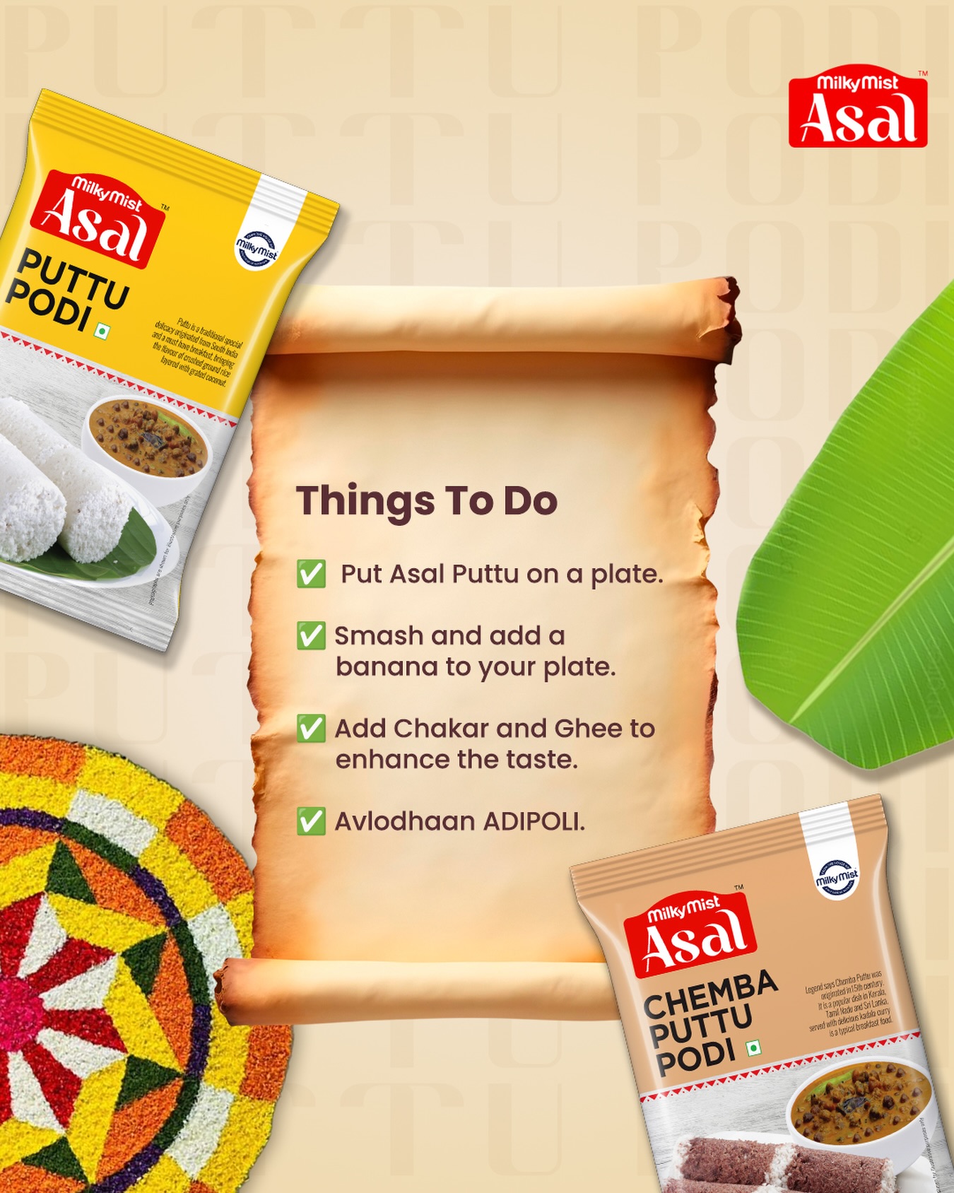 Simple steps. Timeless taste.
Asal Puttu, banana, chakkar and ghee, avlodhaan… ADIPOLI breakfast sorted 🤍🌴
#AsalPuttu #TraditionalTaste #SouthIndianFood #BreakfastGoals #FoodieIndia