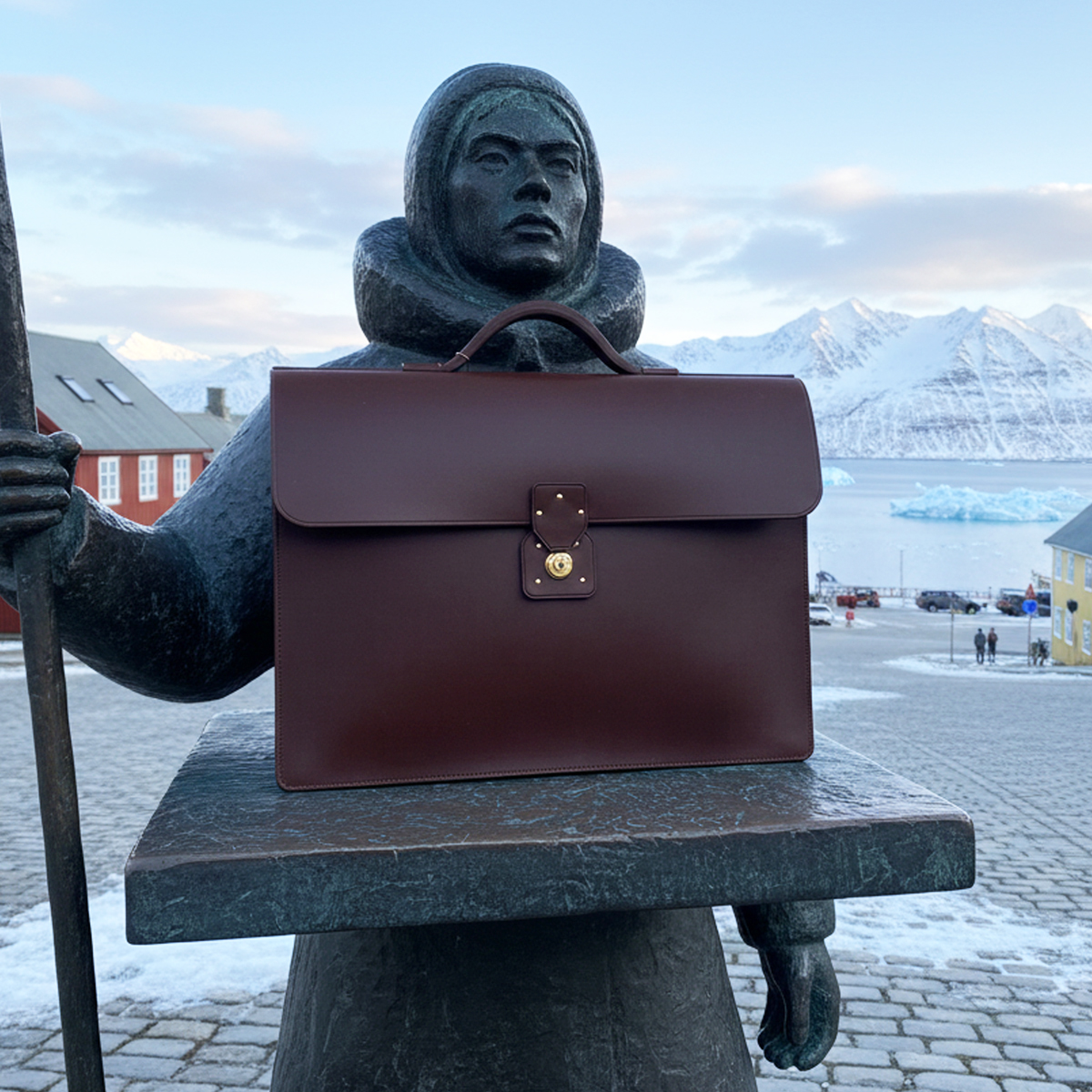 Our new briefcase ”THE RAOUL”. #Greenland #MadeInSweden #Beautiful #RaoulWallenberg #Love