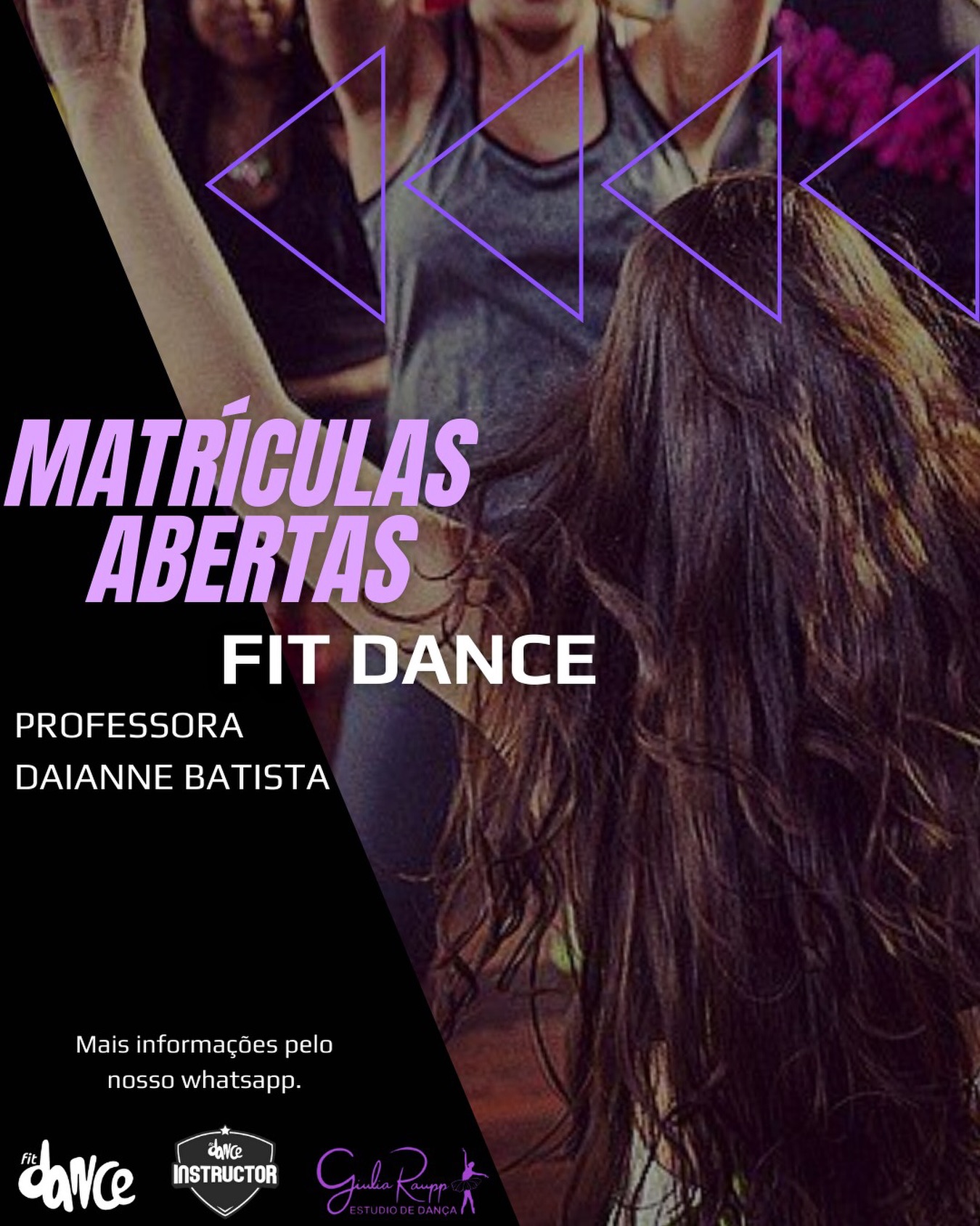 CHEGOU NO ESTÚDIO!✨
Procurando um jeito divertido de se exercitar? O Fit Dance une música, movimento e muita conexão. Venha fazer parte da nossa turma e transformar seu treino em uma verdadeira festa com a Professora Daianne Batista.
✅ Matrículas abertas para novos alunos!
Vem dançar com a gente! Mais informações via WhatsApp. 📲
#FitDance #Dança #VidaSaudável #MatriculasAbertas #DanceSempre