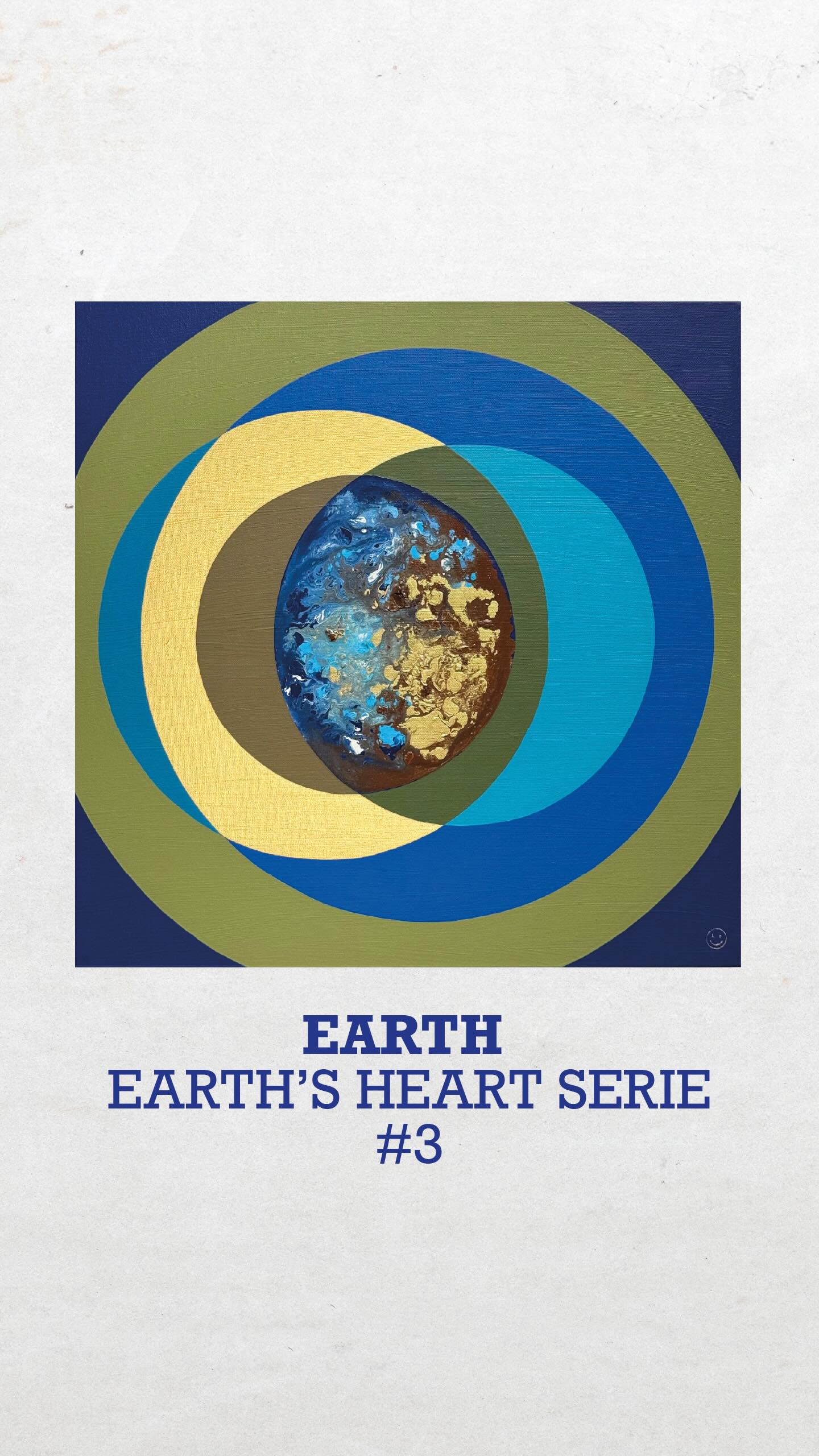 Earth
60 x60 x3 cm.
Acrylic painting on canvas
Milan, Italy, January 2026
‘Earth’ is the third painting in the Earth’s Heart series.
Rather than being described, the Earth is perceived as a living organism made of water, forests, and rock.
Circles intertwine to form patterns that suggest seas and vast expanses of vegetation.
At the centre, colours blend together to create undefined territories — coasts, rocks, and borders in a state of flux.
With ‘Earth’, the ‘Earth’s Heart’ series continues as a gesture of attention toward the planet that hosts us — a living presence in time and space.
🇮🇹 ‘Earth’ è il terzo quadro della serie Earth’s Heart.
La Terra non è descritta, ma percepita: un organismo vivo fatto di acqua, foreste e rocce.
I cerchi si intrecciano in geometrie che suggeriscono mari e distese vegetali.
I cerchi si intrecciano in geometrie che evocano grandi distese d’acqua e di vegetazione.
Al centro, i colori si avvicinano e si mescolano, dando forma a territori indefiniti: coste, rocce, confini in trasformazione.
Con ‘Earth’, la serie ‘Earth’s Heart’ prosegue come un gesto di attenzione verso il pianeta che ci ospita, presenza viva nel tempo e nello spazio.
#earthsheart
#laurarota #laurarotaart #circlesofjoy #circlesofjoyart