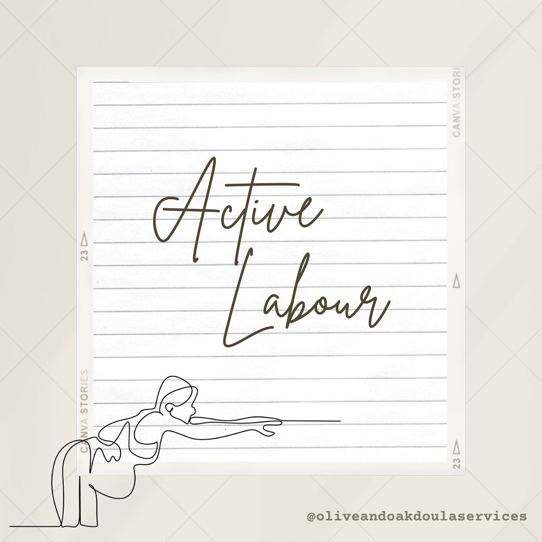 The second phase of labour or, active labour is when your labour pattern is established. The surges are working on thinning and dilating your cervix and rotating baby.
You will no longer be able to ignore labour, and the intensity will have increased. These surges will require more focus, extra support and encouragement from your birth team and a rhythm of comfort measures. As always, labour is hard to predict so it’s important to keep listening to your body!
Active labour can be equally as challenging on your mind. Fear and doubt can creep in as surges get longer and stronger. Ensure you’ve set up a calming environment and have built a supportive, attentive birth team beforehand. Preparing for these challenges before labour begins can ensure you have the tools and support that are essential to using your relaxed (parasympathetic) nervous system response.
Here are some things to think about when preparing for active labour - feel free to contact me for more info on any of these!
◦ Continuously express your feelings to your birth team - the good and the bad.
◦ Rhythmic breathing techniques
◦ Imagery and visualization tools
◦ Hydrotherapy - warm showers/baths
◦ Movement and positioning
◦ Warm or cool compresses
◦ Massage/acupressure
Above all, trust your body and your intuition. Stay in communication with your health care professional and doula if you have one!