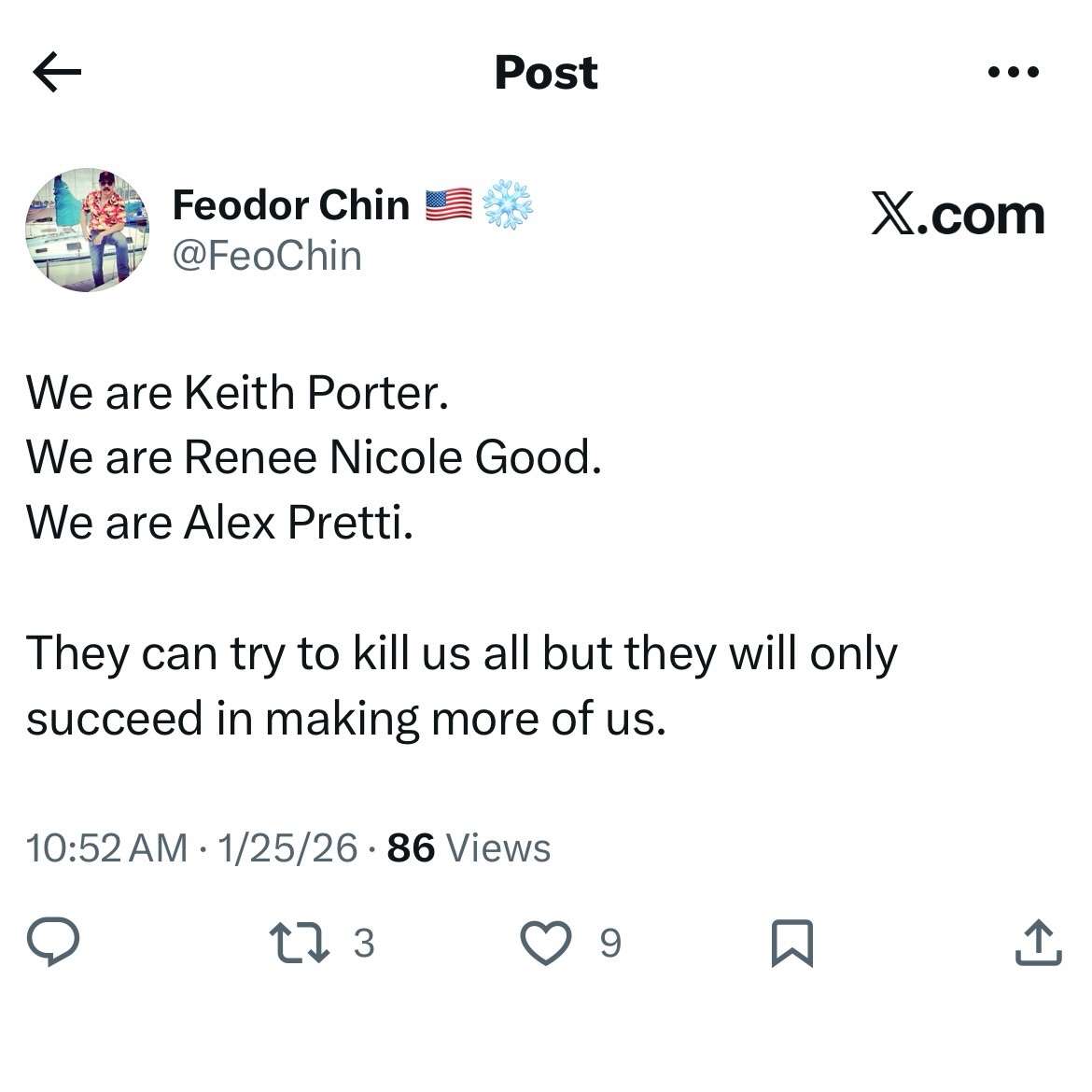 Use your voice before you lose your voice.
ARREST, PROSECUTE, AND ABOLISH ICE NOW.