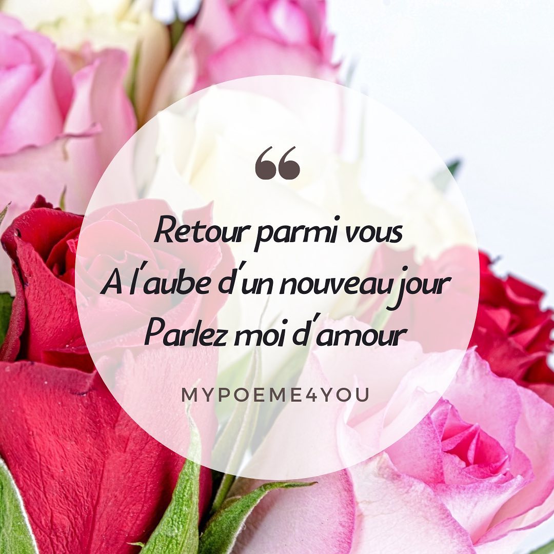 Comment allez-vous ? Pardonnez mon absence. Le travail, des examens, un décès dans la famille m’ont soustrait à Vous. Heureuse de vous retrouver 💕
🌷 Retour parmi vous
A l’aube d’un nouveau jour
Parlez moi d’amour 🌷
@mypoeme4you
#mypoeme4you
#mypoem4you
#poesies #poesie #poemes #poeme #haikulover #auteur #auteure #ecrits #ecriture #haijin #senryû #hesdin #writersofinstagram #auteurinstagram #authorsofinstagram #recueilhaiku #haikufrancais #basho