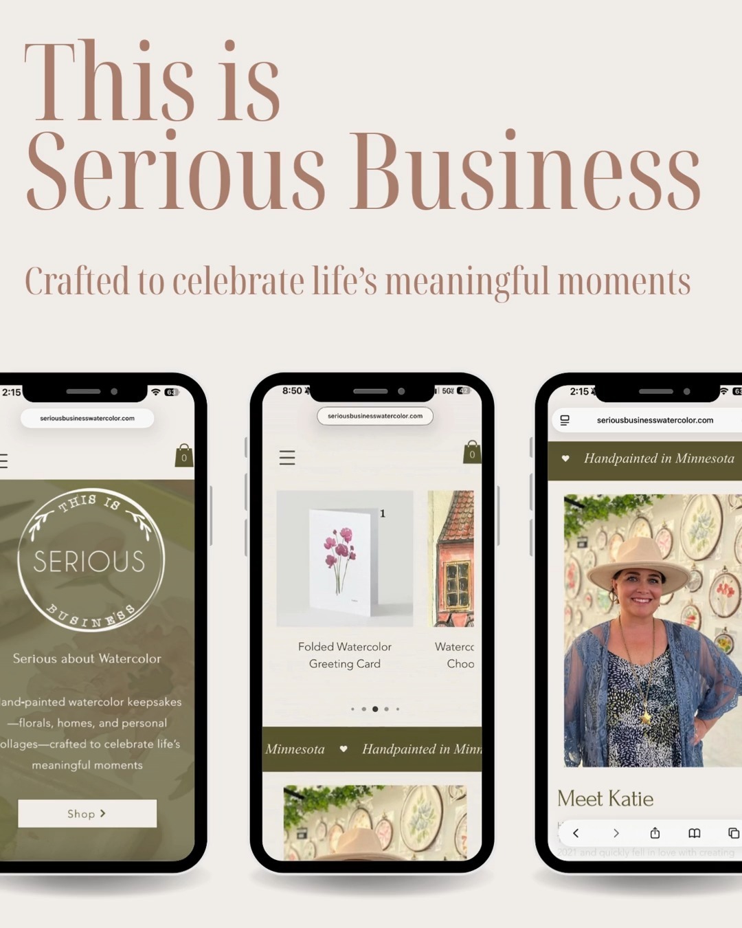 Launched This is Serious Business’s website just two weeks ago and the response has been INCREDIBLE. With no prior web presence, we’ve already seen a 467% lift in sessions, 94 UNIQUE visitors within the last week. I am loving the steady traffic from across the Midwest (shoutout to Minnesota for showing up strong 💙). Also a very special thank you to Katie, who is not just talented, but kind. I love working with her!