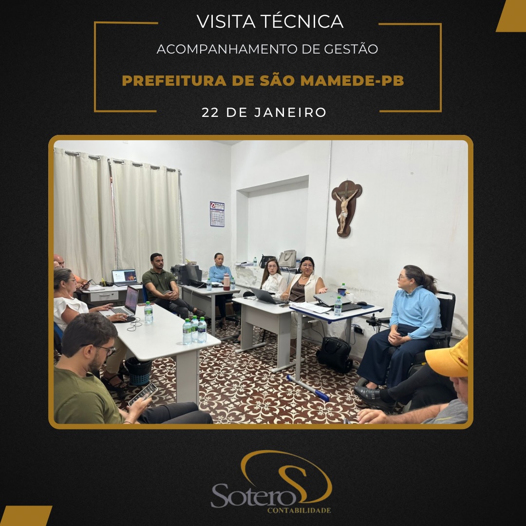 A Sotero Contabilidade realizou no dia 22/01/2026 Reunião de Alinhamento dos Processos para um bom desempenho das funções na Administração Municipal, com a presença da Advogada Marana Sotero, secretários e representantes da assessoria jurídica, secretarias de Administração, Contabilidade, Controle Interno, Finanças e tesouraria da Prefeitura Municipal.