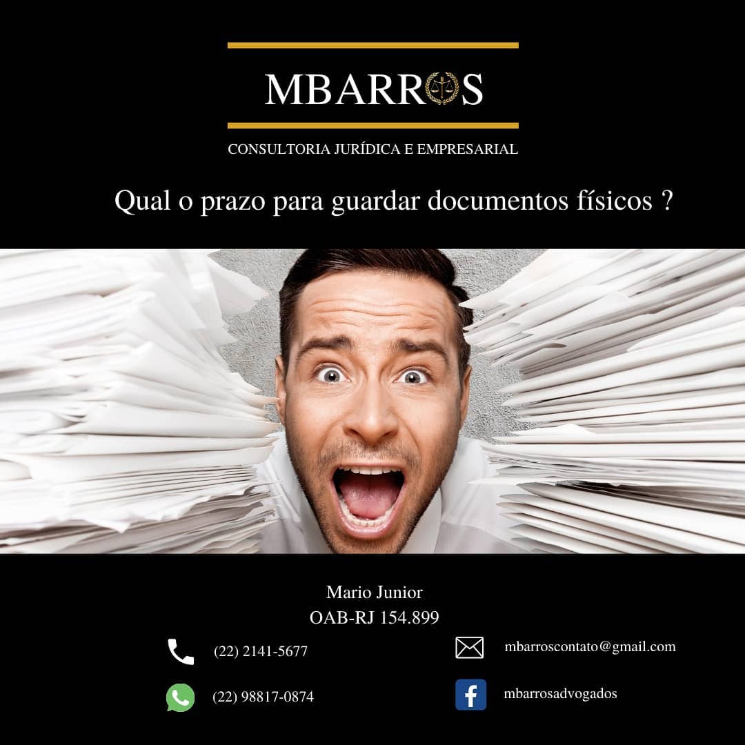 Qual o prazo para guardar documentos físicos?
Muitos afirmam que, com a tecnologia atual, com o aumento da capacidade de armazenamento e processamento de dados, o uso de formas seguras de se armazenar documentos em drivers virtuais ("nuvem"), dentre outras soluções, não existe mais a necessidade de se guardar qualquer documento físico. Ledo Engano!
Apesar das soluções tecnológicas, é importante lembrar que o documento digitalizado nem sempre pode ser considerado válido para efeitos legais, pois nem todos possuem, por exemplo, assinatura eletrônica para garantir sua integridade e autenticidade.
Neste sentido, em Março deste ano foi publicado o Decreto Federal nº 10.278/2020, o qual regulamentou as técnicas e os requisitos para digitalização de documentos públicos ou privados, para que produzam os mesmos efeitos legais das suas vias originais/físicas, e permitir o descarte destes.
Um dos sonho da sociedade moderna (se ver livre de papéis) parece estar mais próximo? Em parte, sim...
De fato, com o referido Decreto houve um avanço significativo nesta direção, porém como existem leis específicas e/ou normas regulamentares (seja em nível federal, estadual e/ou municipal) que determinam a manutenção da via física de determinados documentos para fins de controle e/ou fiscalização, a prudência nos diz sempre para evitar riscos desnecessários e, por isso, recomenda-se guardar os documentos originais/físicos pelos seguintes prazos:
- Documentos Tributários (Notas Fiscais, Impostos, etc.): 05 anos
- Declarações à Receita Federal (ex. IRPJ): 06 anos
- Comprovantes e documentos relativos à FGTS: 30 anos
- Comprovantes de Contribuição Previdenciária (INSS): 10 anos
- Folha de Pagamento: 10 anos
- Sistemas eletrônicos de dados trabalhistas e previdenciários: 10 anos
- Contrato de Trabalho e ficha de Registro do Funcionário: indeterminado
- Documentos diversos dos funcionários: 05 anos
- Comprovantes de Pagamentos diversos: 05 anos
*salvo alguns documentos acima que são gerados de forma eletrônica
=> Conheça mais em www.mbarrosadvogados.com.br
#direitoempresarial
#direitodainformação
#legislação