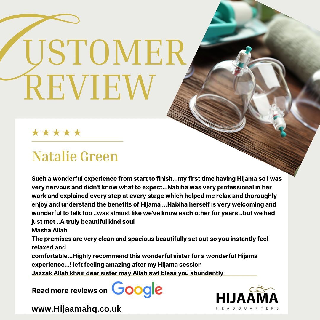Hijaama reviews ✨ alhamdulillah 🤲🏼
Visit our website www.hijaamahq.co.uk
For more information ia
Link in bio!
____________________________________________
#cupping #hijama #hijamatherapy #wetcupping #drycupping #women #womenshealth #sunnah #detox #headcupping #fertility #hijaamaheadquarters #hijaama #womenandhijama #cuppingtherapy #hijamacuppingtherapy #hijamatherapist #london #southlondon #norbury #grastontherapy #massagetherapist #therapy #hijaamaheadquarters #massage #massagerherapy #deeptissue #health #hijamatherapy #hijamahtherapy #southlondon #drycupping #wetcupping #cuppingtherapist #detox #stressrelief