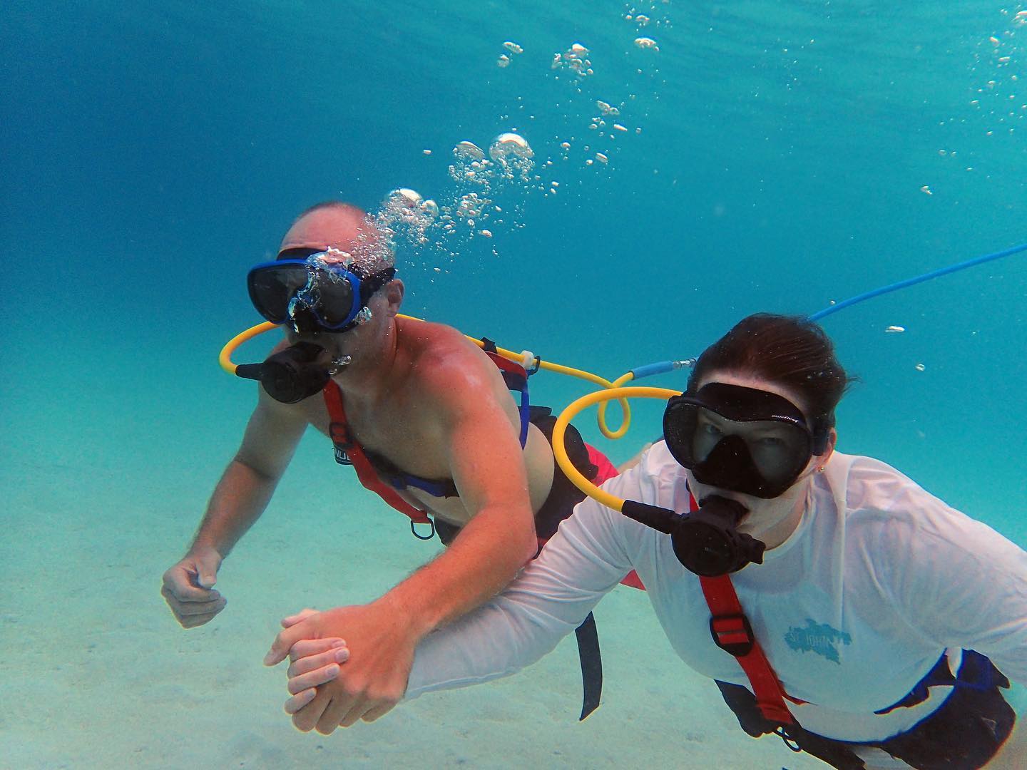 A lovely fall SNUBA at Trunk Bay. #trunkbay #trunkbaystjohn #snuba #snorkeling