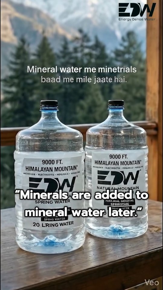 “Mineral water or something better?” 🤔
This reel clearly shows the difference.
While mineral water is processed in factories, Energy Dense Water is naturally sourced from the Himalayas at 9,000 feet above sea level.
With naturally occurring minerals and a refreshing taste, EDW supports better daily hydration and a more energetic feel. 💧✨
👉 Make the switch to Energy Dense Water today.
🚚 24-hour delivery available
👉 Order Now: https://wa.link/oay8od
#EnergyDenseWater #SwitchToEDW #NaturalHydration #HimalayanWater #MineralWaterVsEDW #PureWater #HealthyDrinking #DailyHydration #WellnessWater
