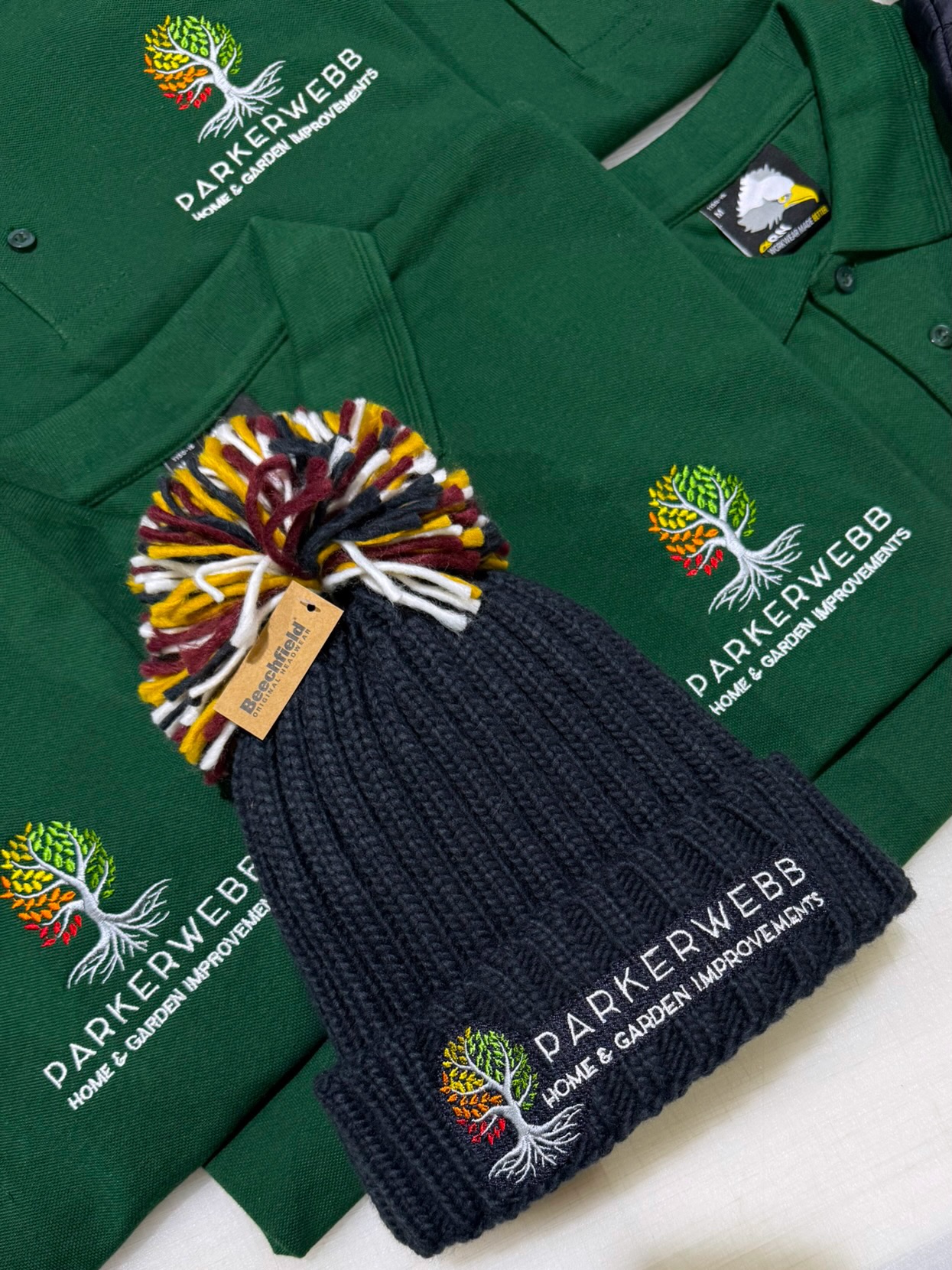 Custom workwear bundle for Parker Webb Home Improvements 🌳 @parkerwebb.homeandgarden
Polo Shirts, Hoodies, Bobble Hats and Stormech Gravity Thermal Vest - All finished with high-quality embroidered branding.
Built for comfort, durability, and a sharp on-site look 💯
Wizard Embroidery
📞 01788 833020
📧 wizardembroidery@hotmail.com
👉 www.wizardembroidery.co.uk
#wizardembroidery #workwear #uniform #embroideredworkwear #workwearbundle